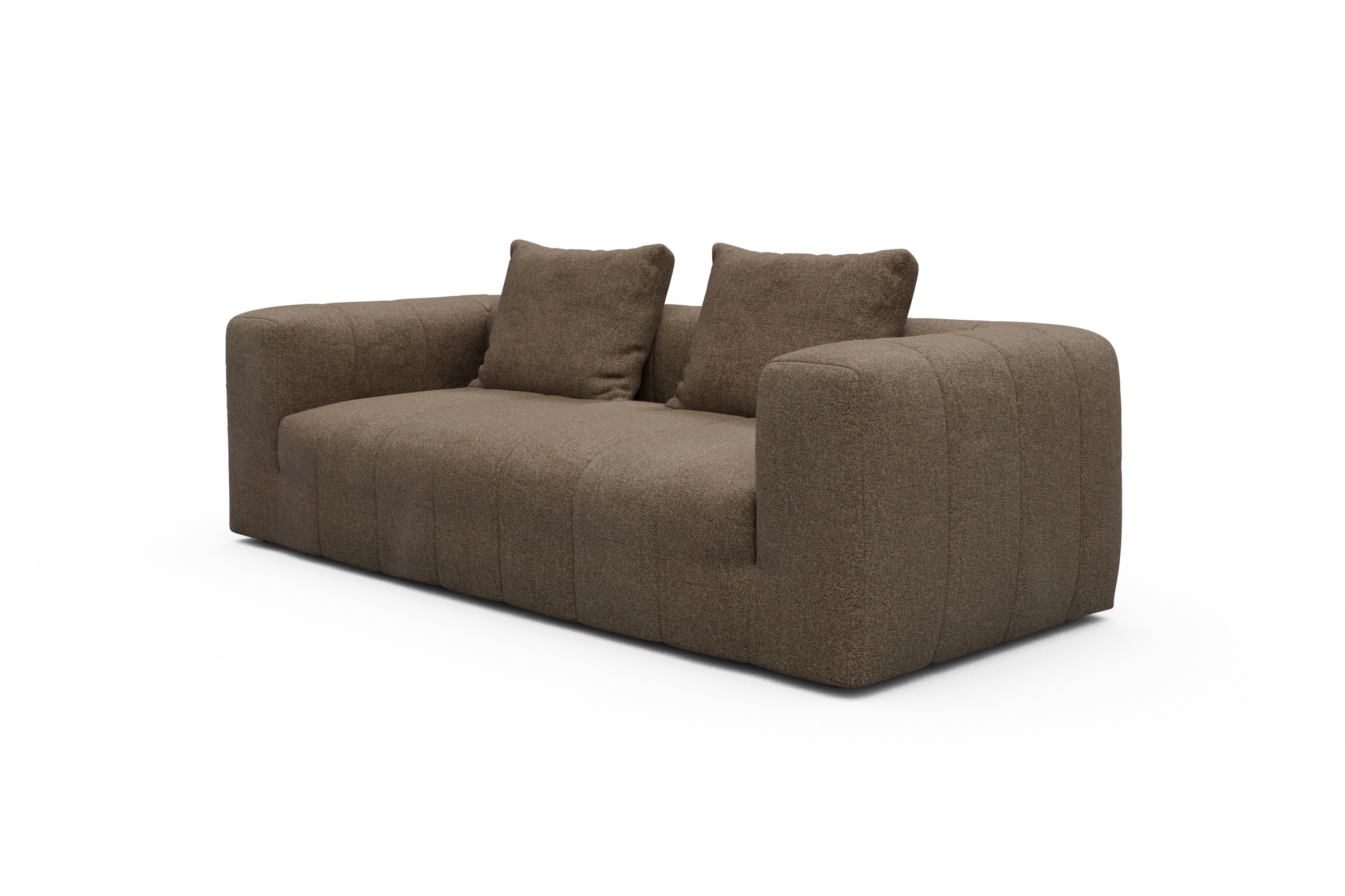 Sofa Hugo 3-Sitzer Aivi-Khaki-Brown