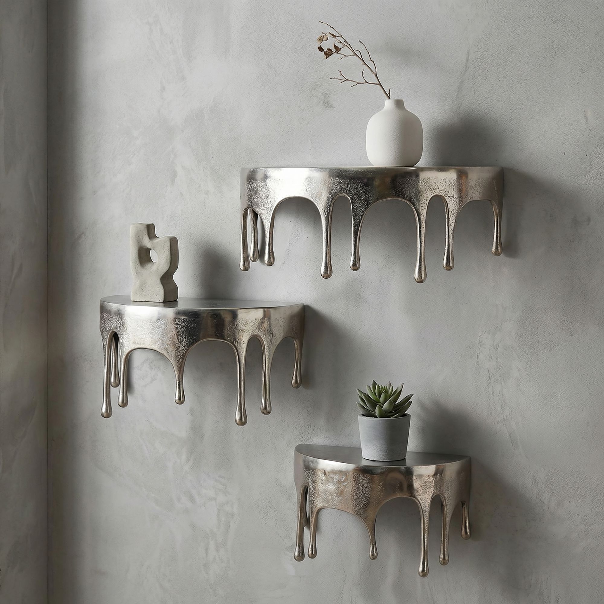 Wandregal Siggerud Aluminium Silber