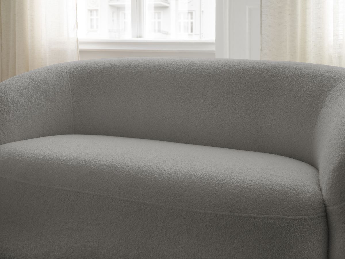 Bobochic Elina Sofa 2-Sitzer Bouclé-Stoff Dunkelgrau