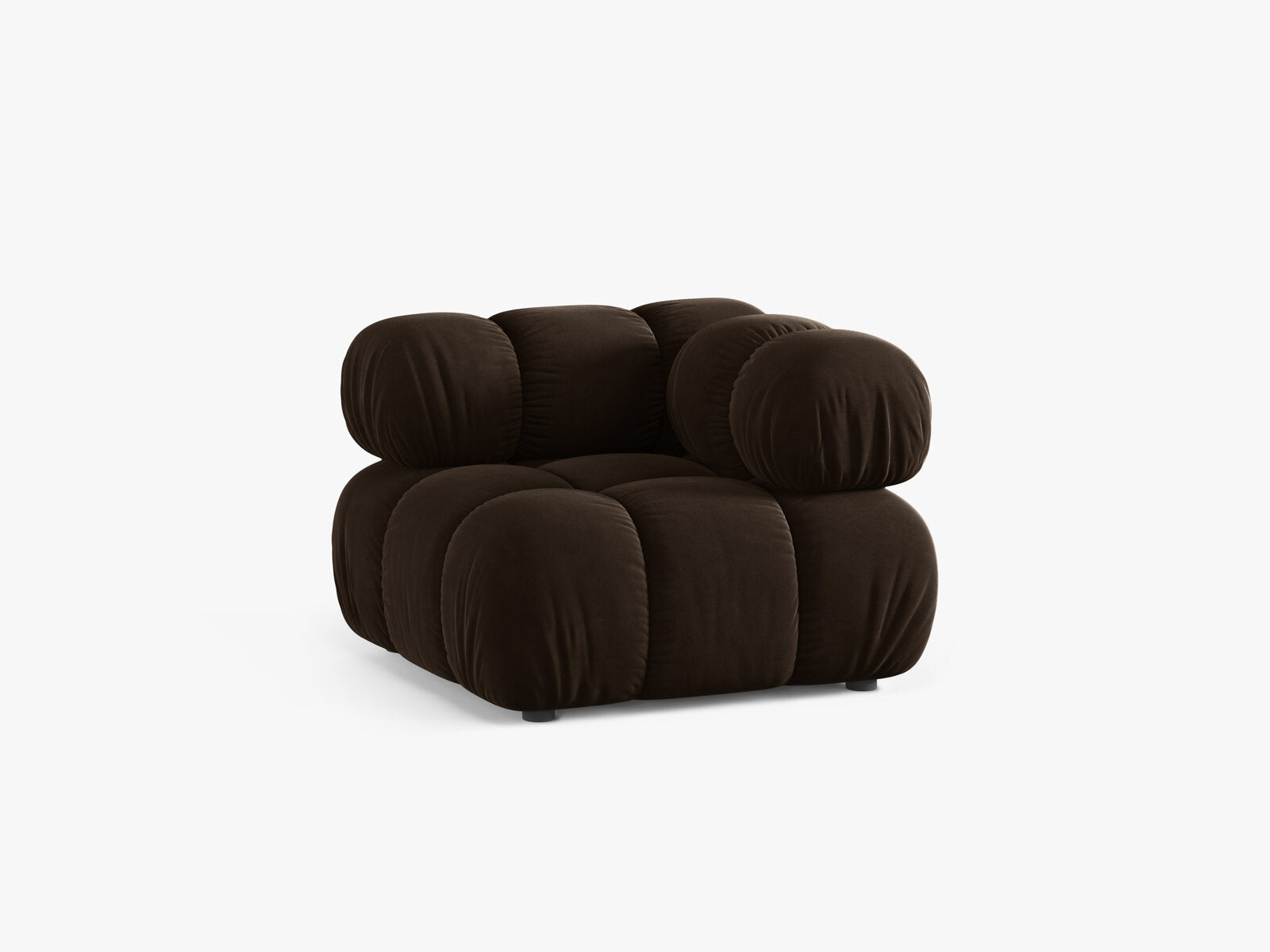 Micadoni symmetrisches Eckmodul Bellis Samt Bluvel Dunkelbraun