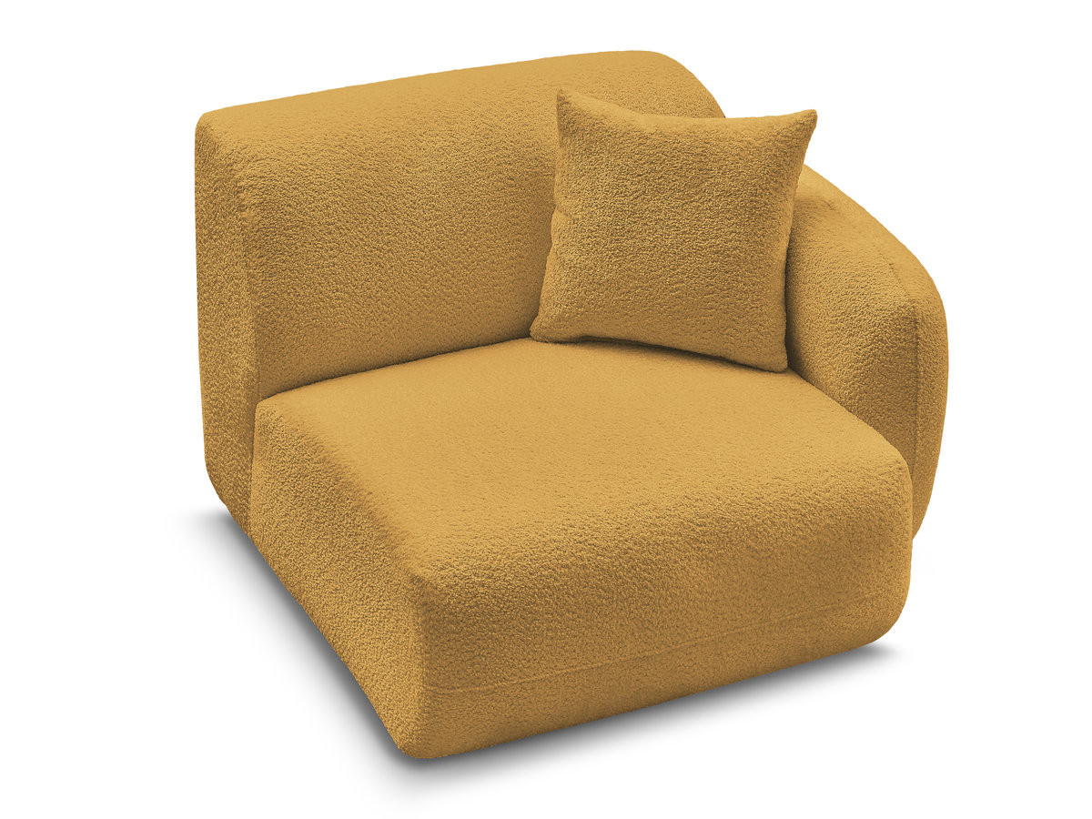 Bobochic Anda Sofamodul 1-Sitzer 104 × 103 cm Chenille Gelb Ecke rechts