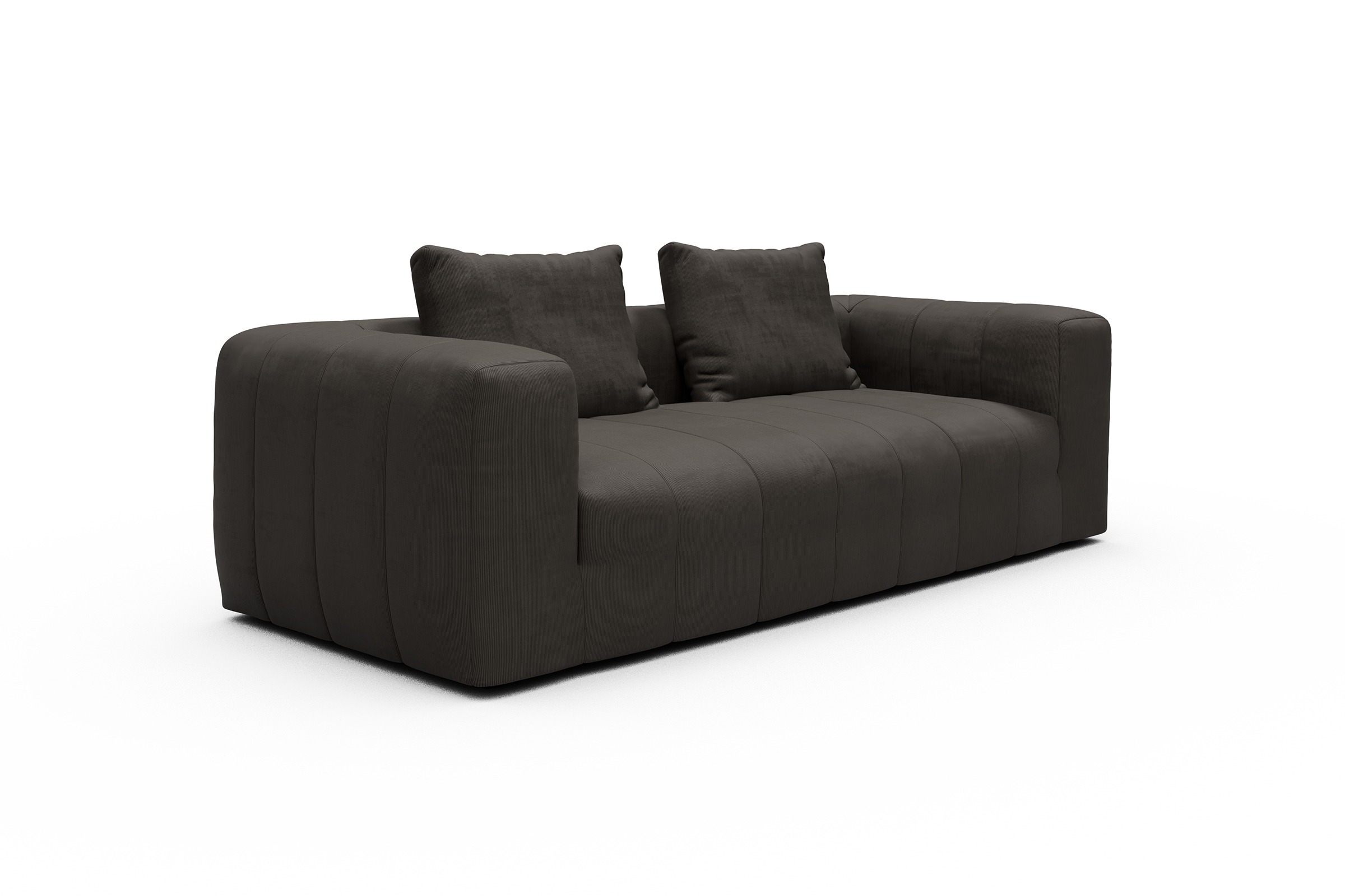 Sofa Hugo 3-Sitzer Cordufine-Taupe