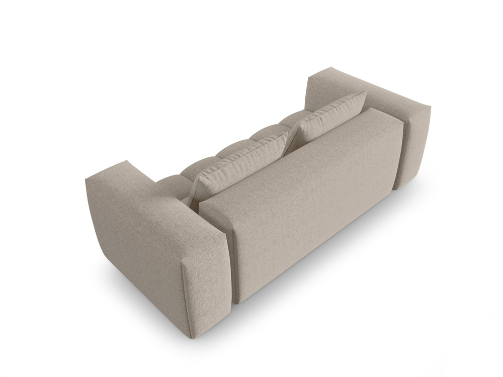 Cosmopolitan Design Sofa Verona 3-Sitzer kleine Version Strukturierter Stoff Sorella Sand