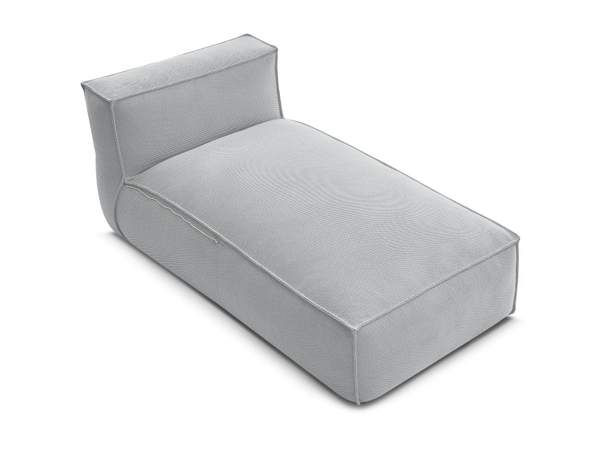 Bobochic Biarritz Méridienne-Modul Melange-Stoff Grau