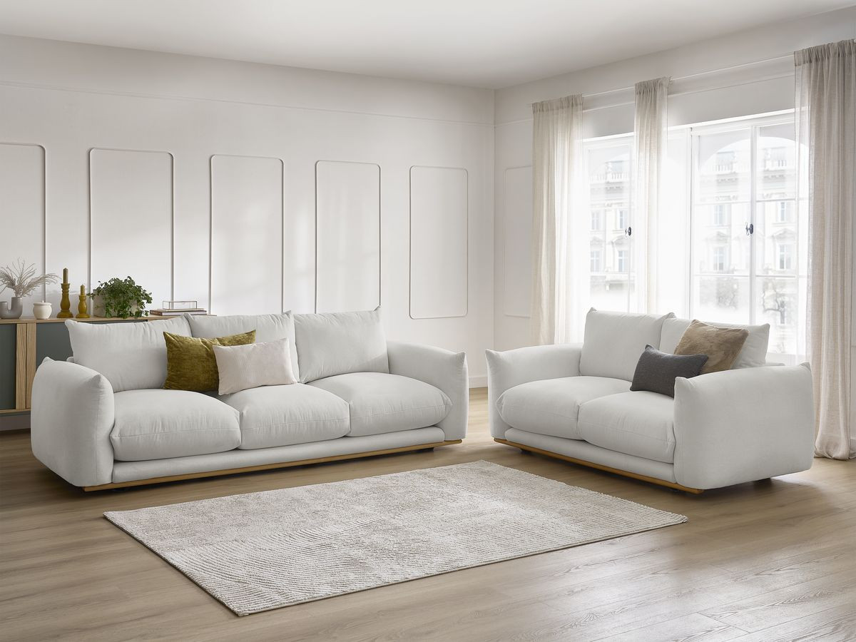 Bobochic Ernest Sofa 5-Sitzer Stoff Hellgrau
