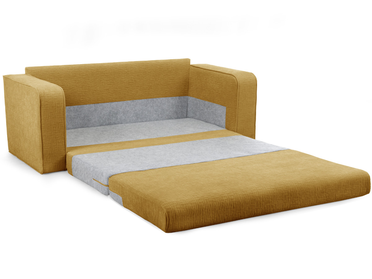 Bobochic Come Schlafsofa 2-Sitzer Strukturstoff Gelb