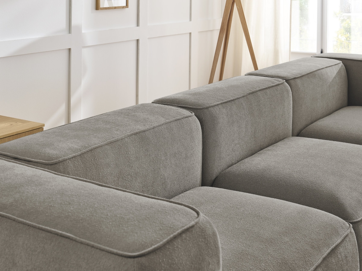 Bobochic Zephyr Sofa 3-Sitzer Strukturstoff Taupe