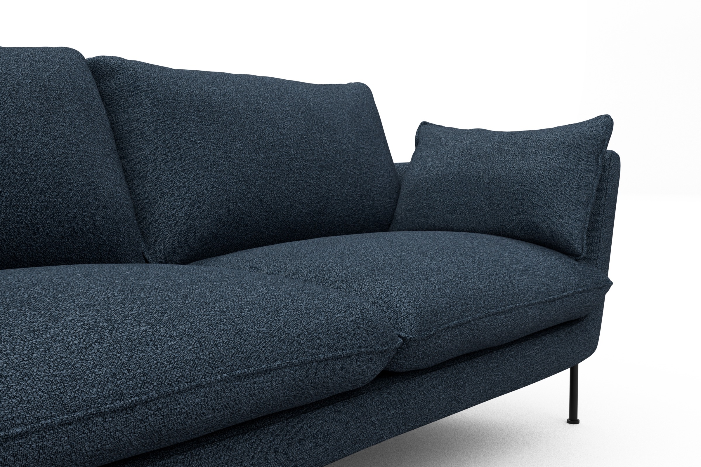 Sofa Anton 2-Sitzer Boucle-Blue