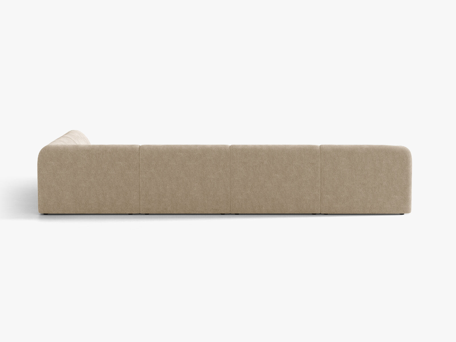 Micadoni Panorama-Ecksofa Miley 6-Sitzer Rechts Chenille Eden Beige