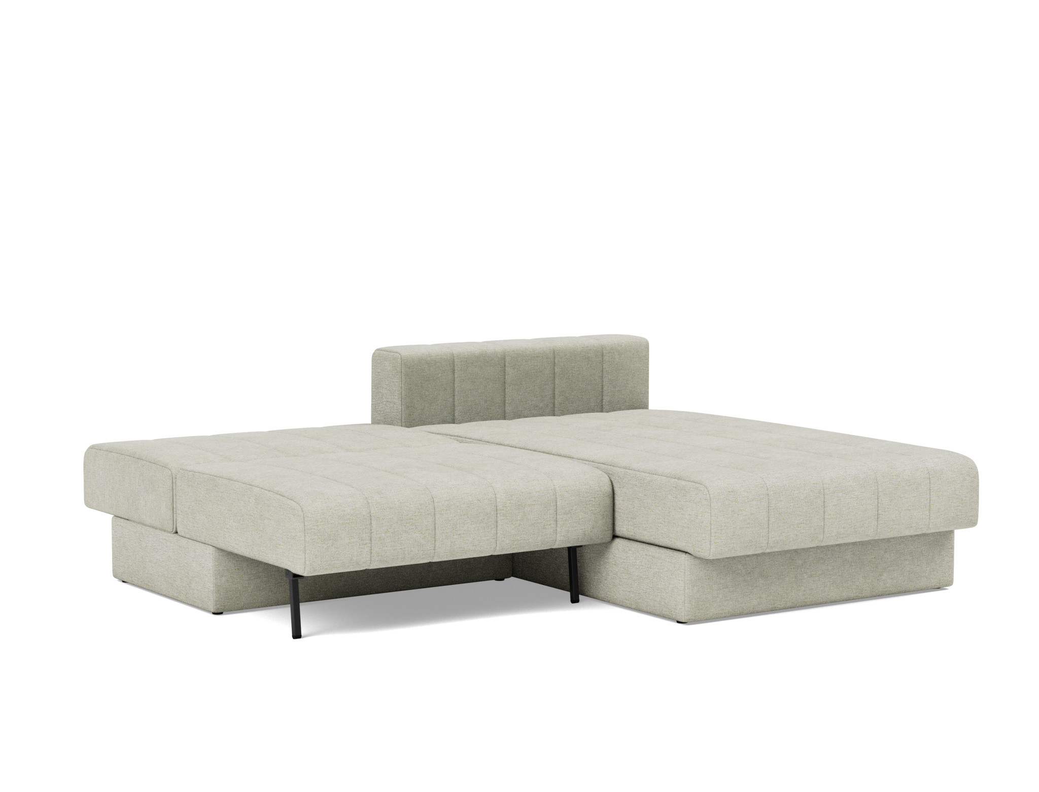 Schlafsofa Akello mit Chaiselongue Flachgewebe Avella 280-Sand