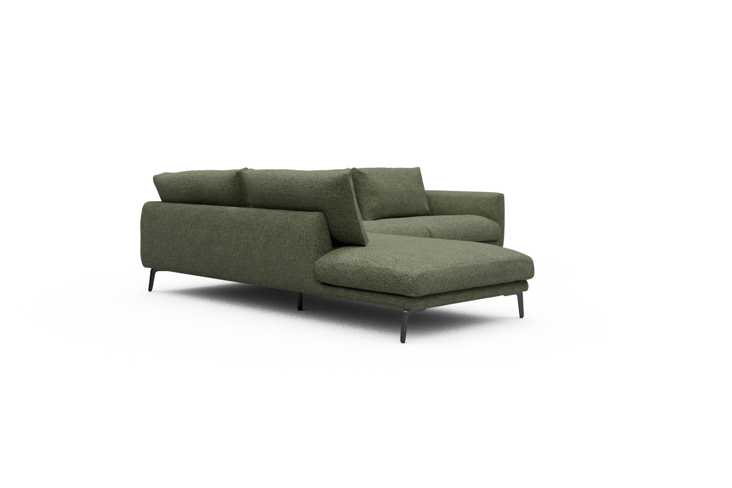 Ecksofa Karl Relax-Ecke links mit 2,5-Sitzer Carreno-Vivid-Green