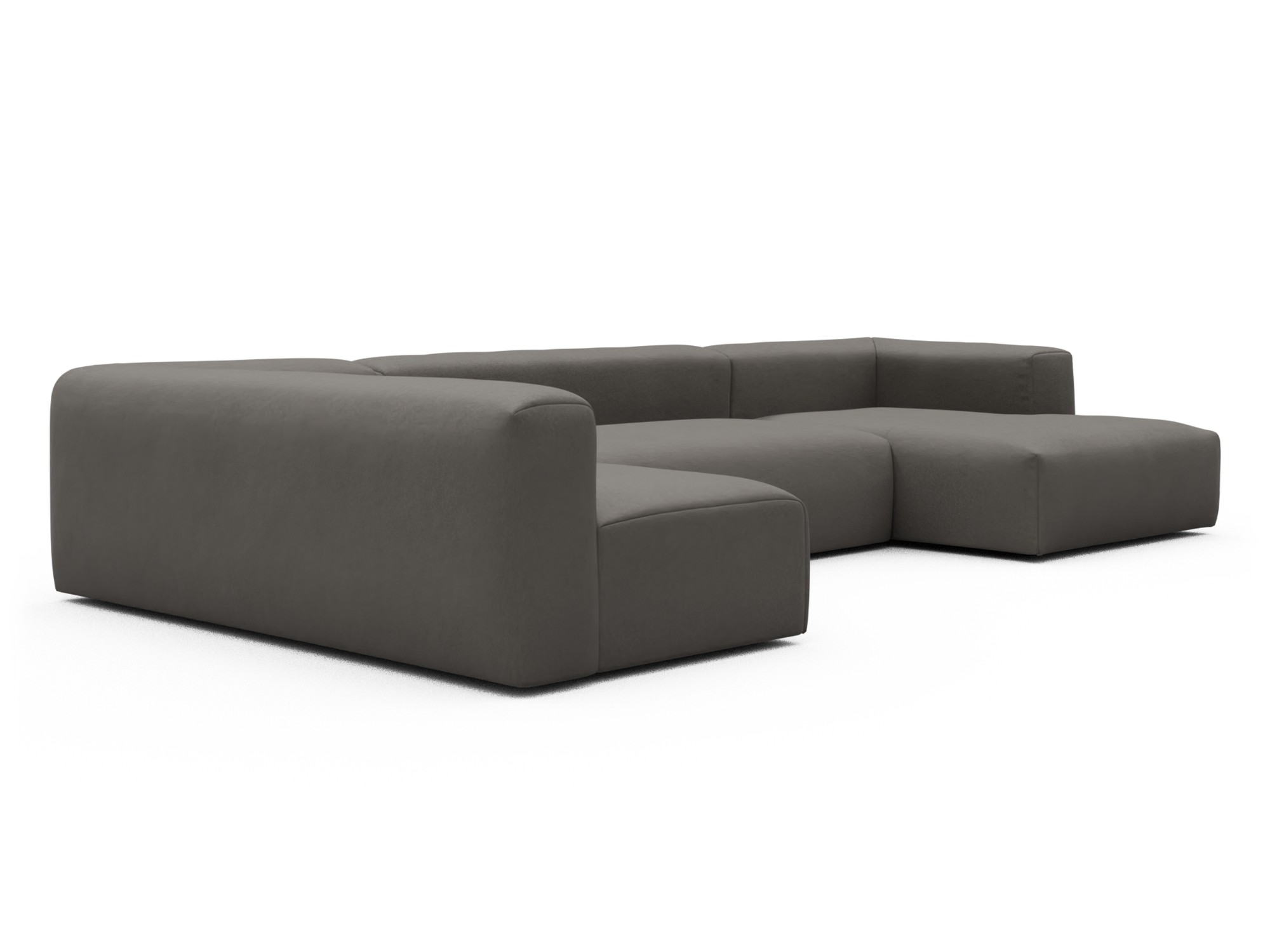 Skandi Home Wohnlandschaft Fred Chaiselongue rechts mit 2-Sitzer und lange Armlehne links Satya-Taupe moebelfaktor
