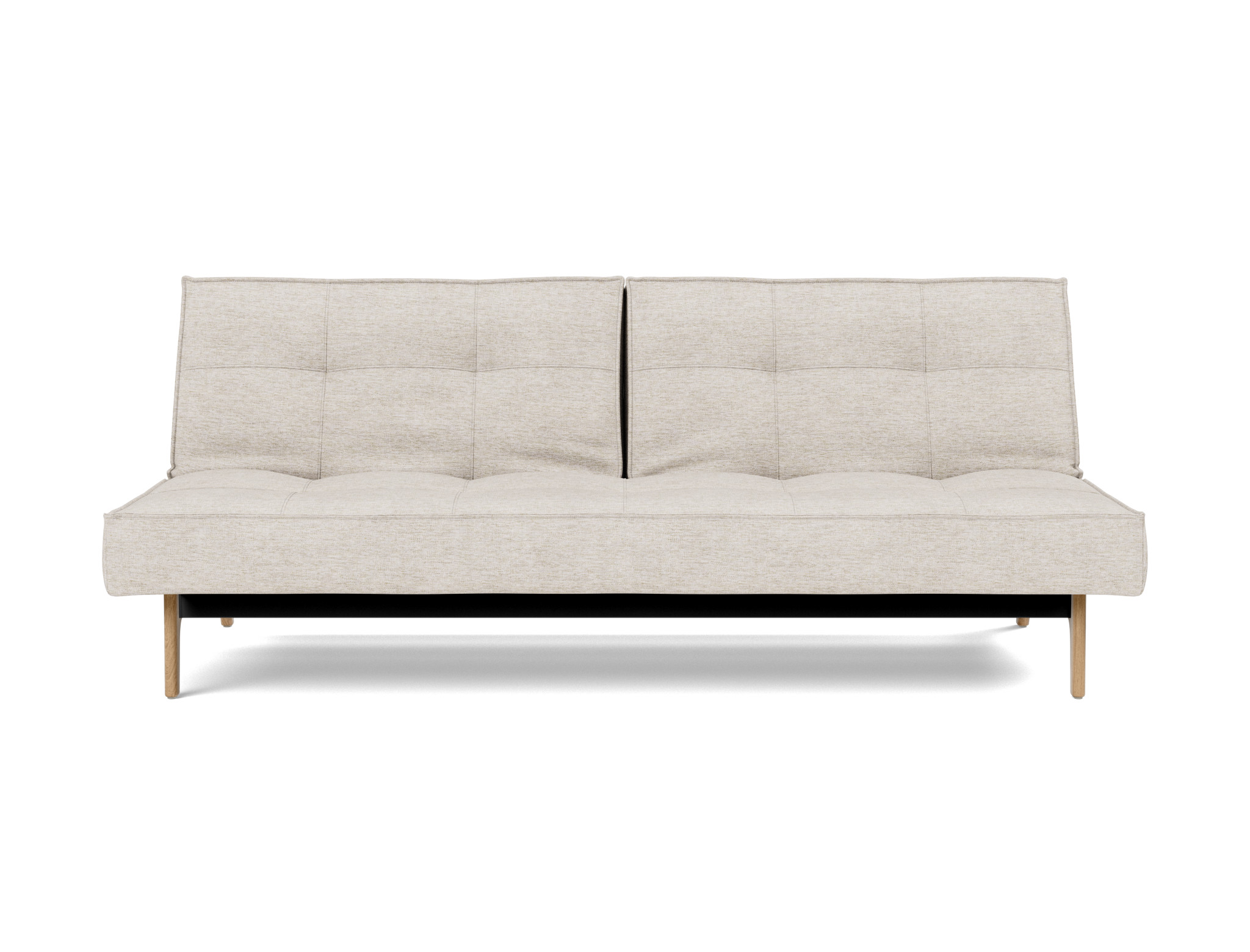 Schlafsofa Splitback Chenille Yuveno 470-Natural Beine Eiche