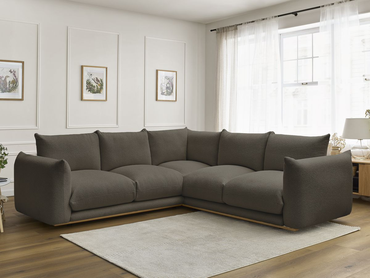 Bobochic Ernest Ecksofa Bouclé-Stoff Braun