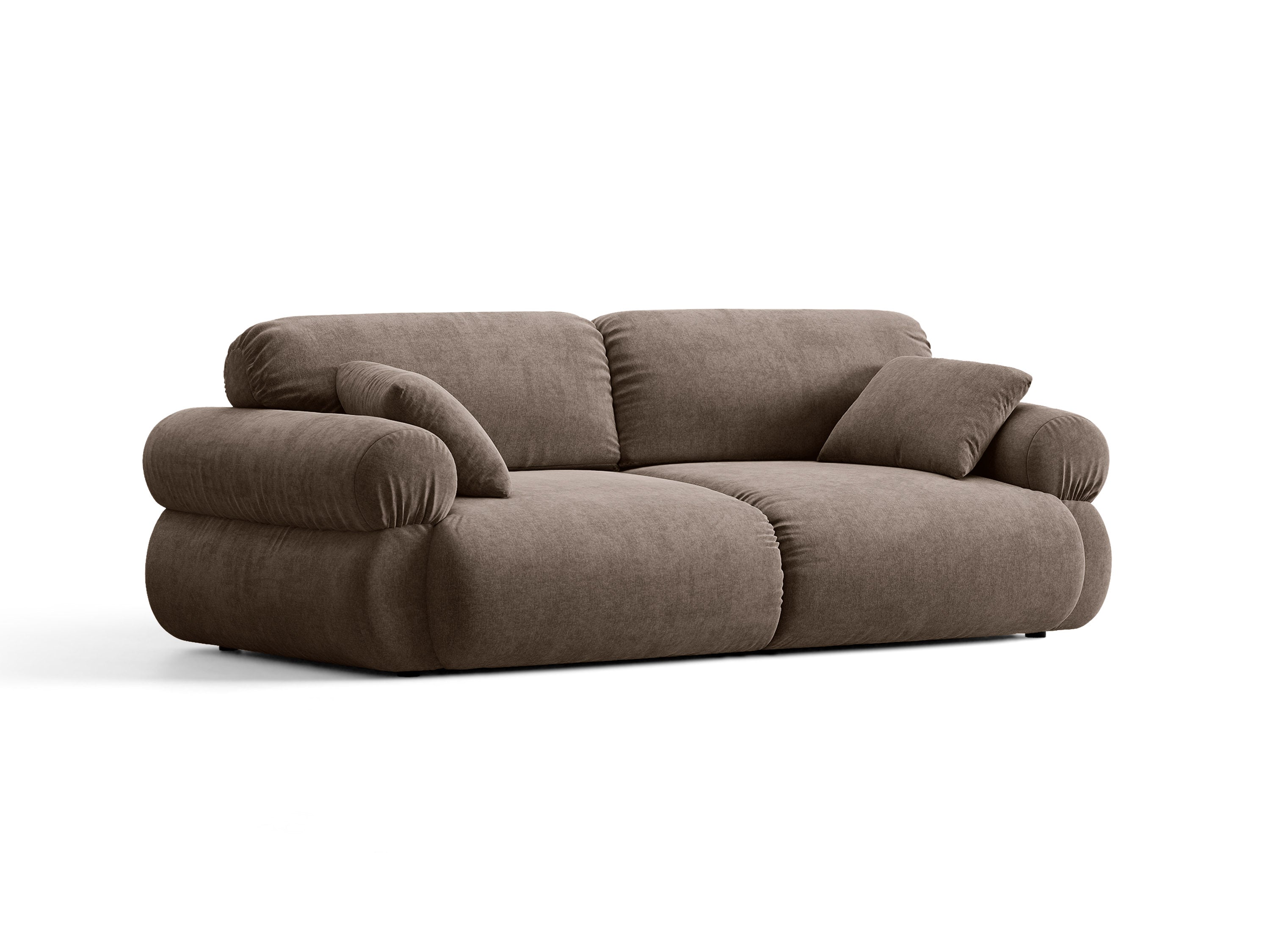 Micadoni Ophelia Sofa 3-Sitzer Strukturierter Stoff Liberty Cappuccino