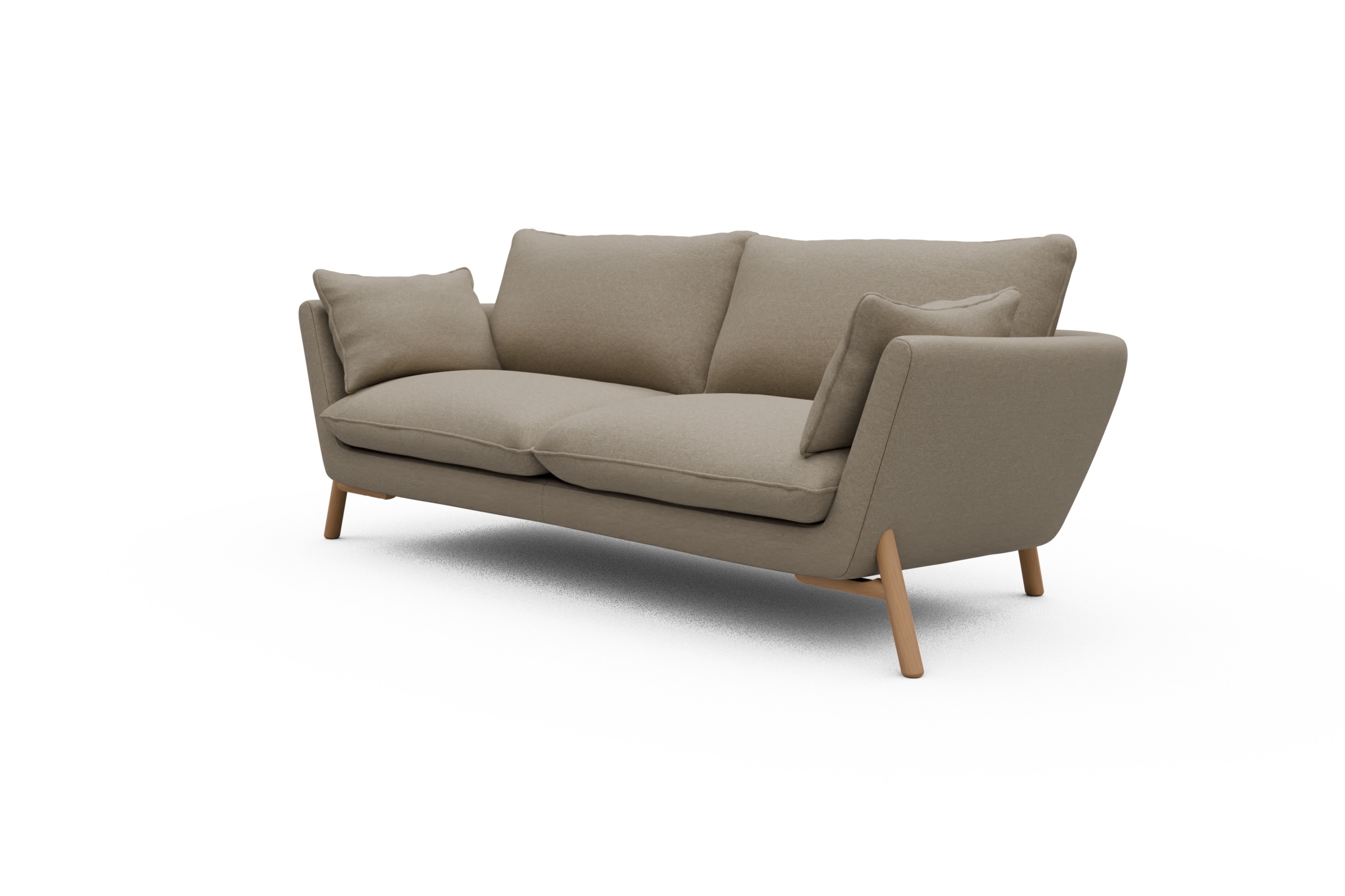 Sofa Emil 3-Sitzer Beinfarbe Eiche Natur Satya-Natural