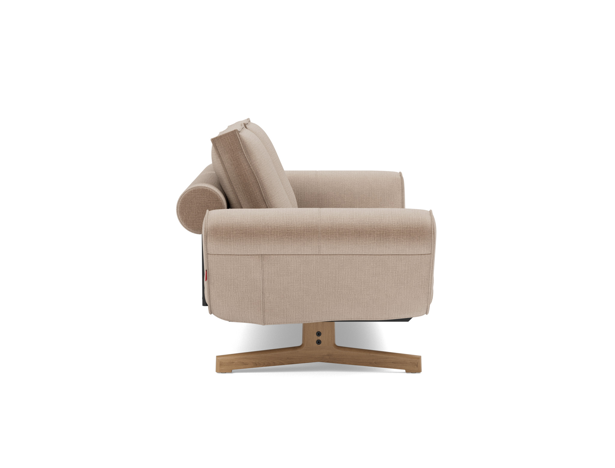 Tagesbett Ghia Chenille Esina 417-Mocha Beine Eiche