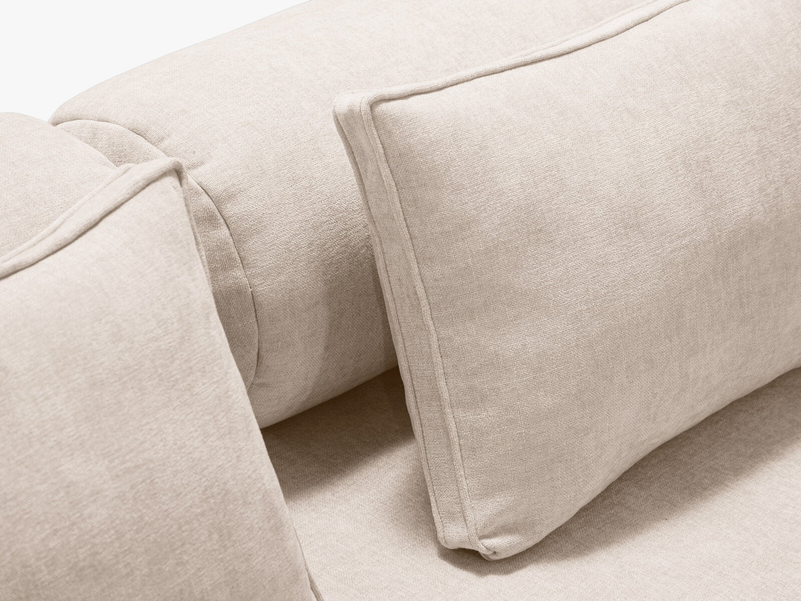 Micadoni Sofa Dreamy 3-Sitzer mit Schlaffunktion Strukturierter Stoff Liberty Beige