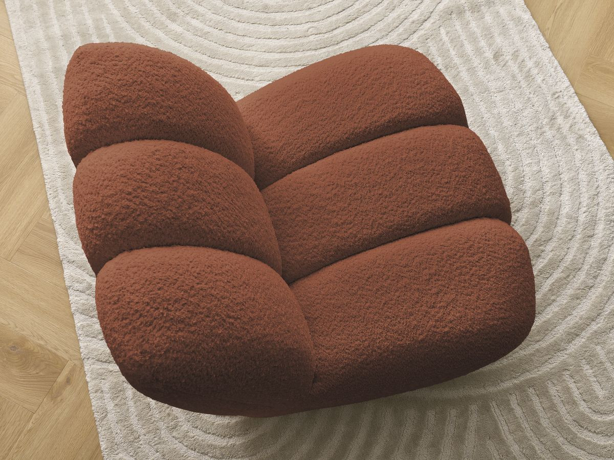 Bobochic Janissaire Sessel 81 × 90 cm Bouclé-Stoff Orange