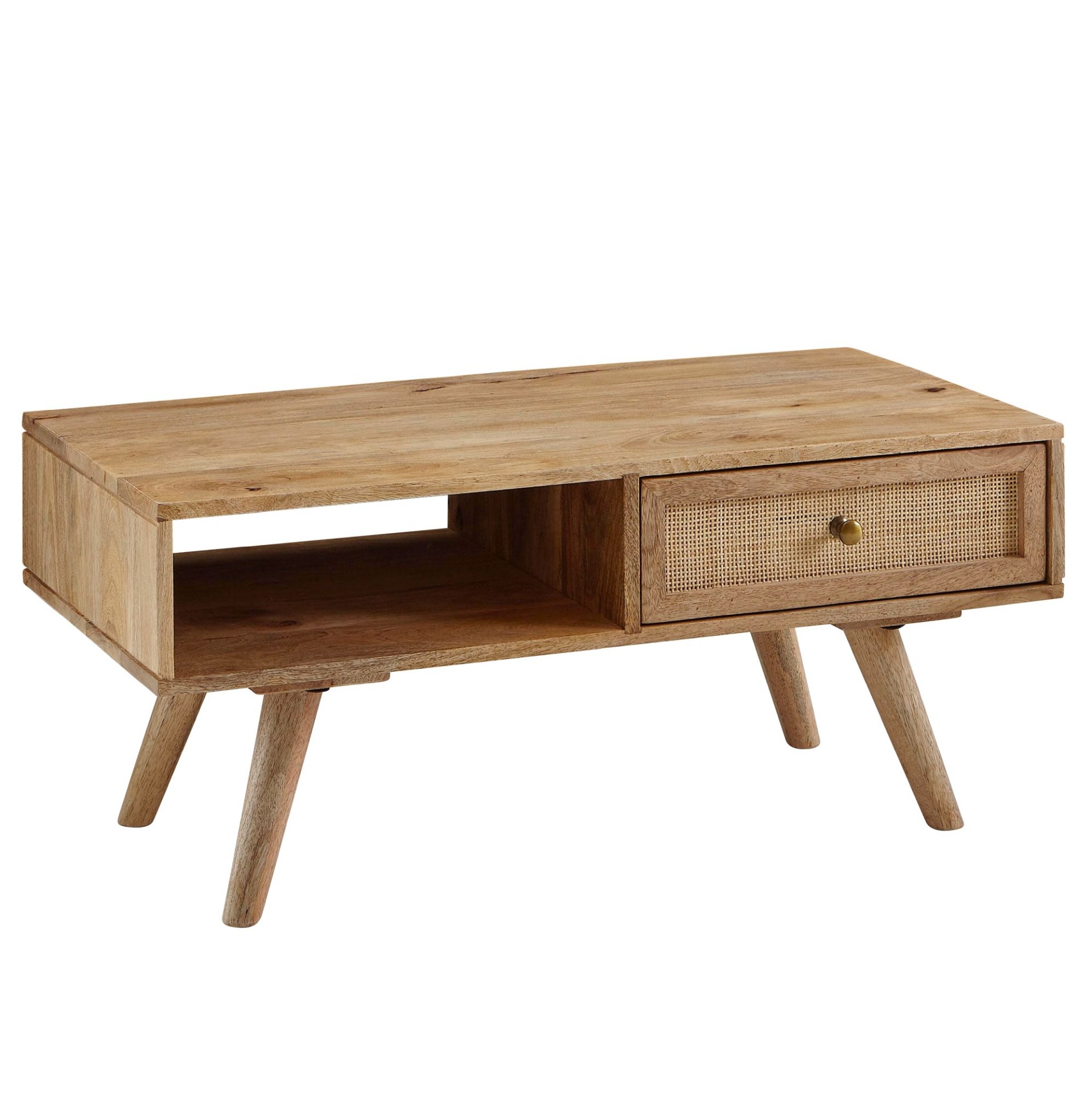 Couchtisch Elduvik Mango Massivholz Braun 90 × 45 × 40 cm