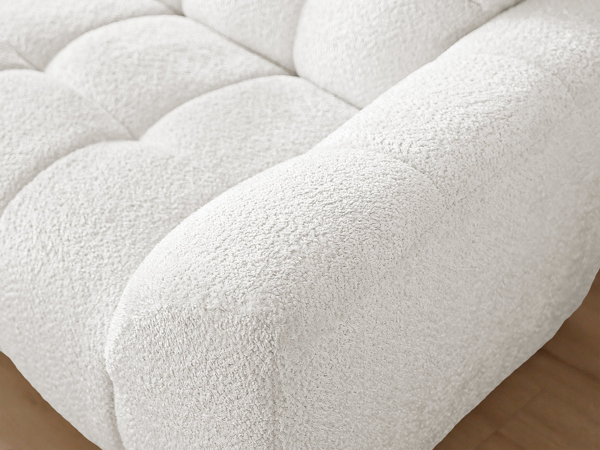 Bobochic Jaya Ecksofa Chenille Weiß Ecke links