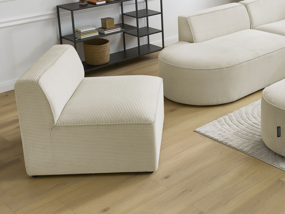 Bobochic Rousseau Sofamodul 1-Sitzer Cordsamt Beige
