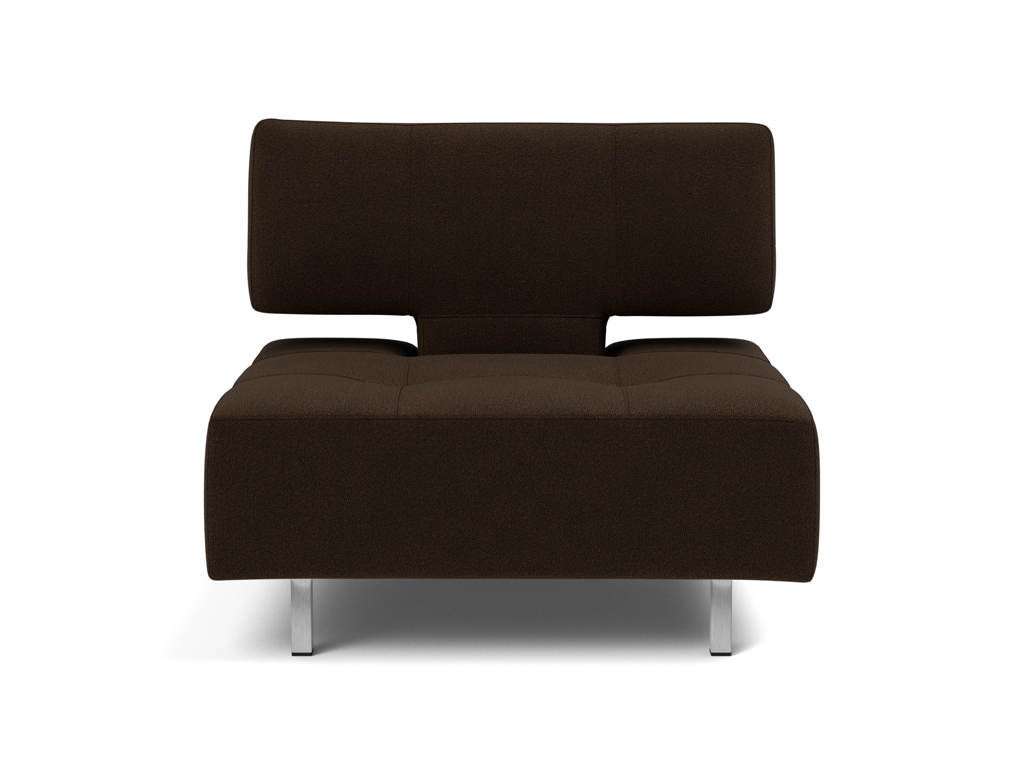 Sessel Long Horn D.E.L. Strukturierter Stoff Taura 358-Chocco