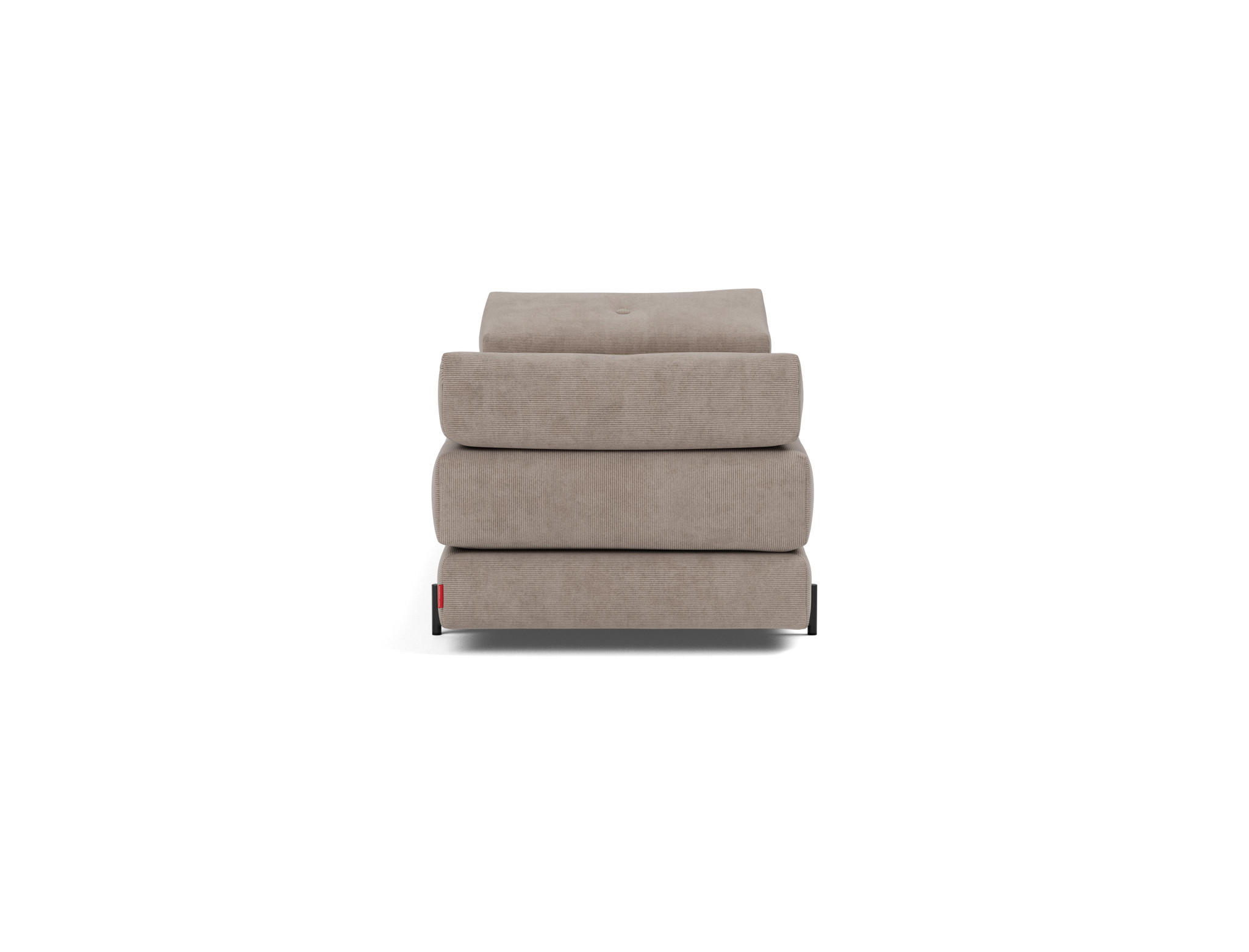 Tagesbett Sigmund Kord Cordufine 318-Beige Beine Indu schwarz