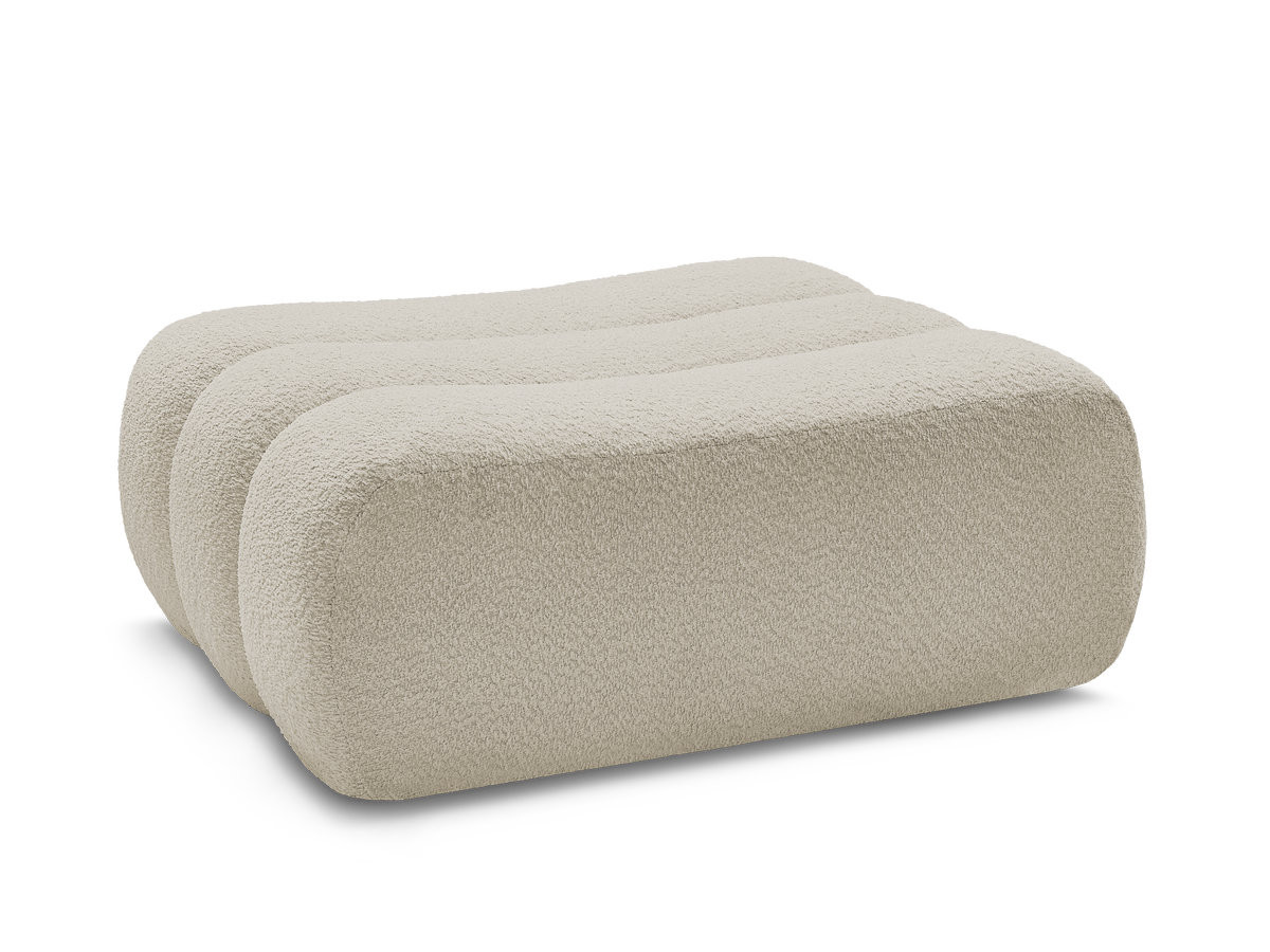 Bobochic Azra Pouf Bouclé-Stoff Beige