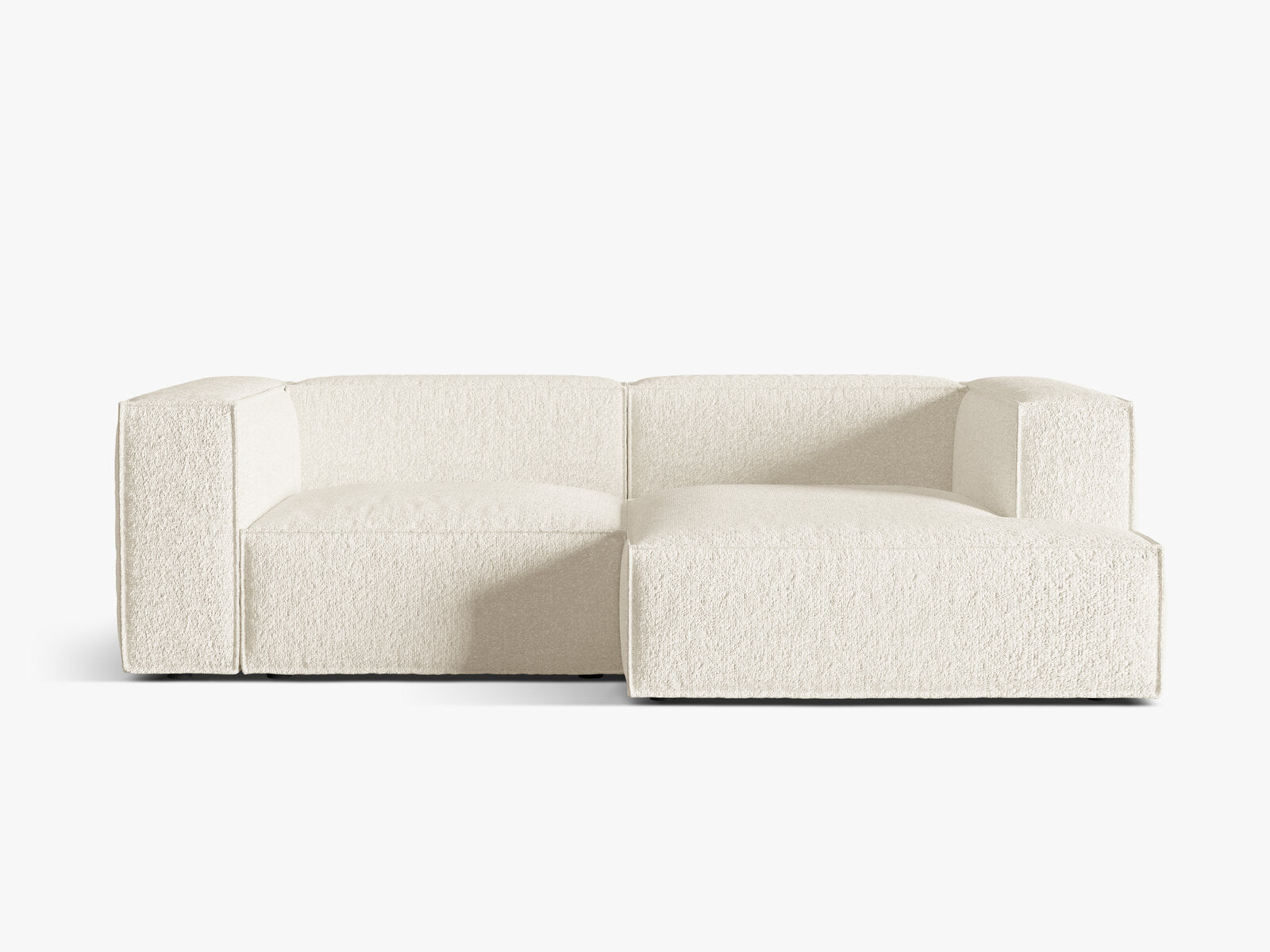 Micadoni Ecksofa Nuria 3-Sitzer Rechts Boucle Elfenbein