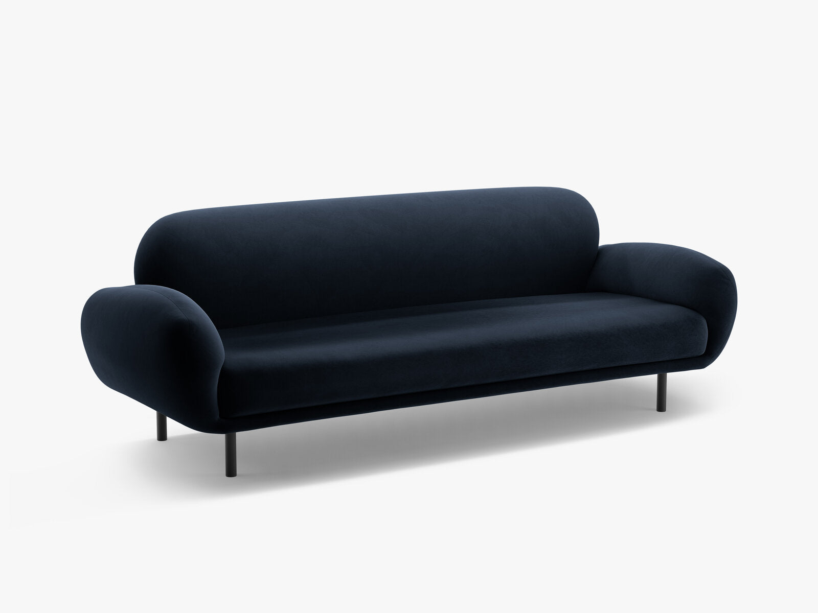 Micadoni Sofa Poppy 3-Sitzer Samt Casino Königsblau