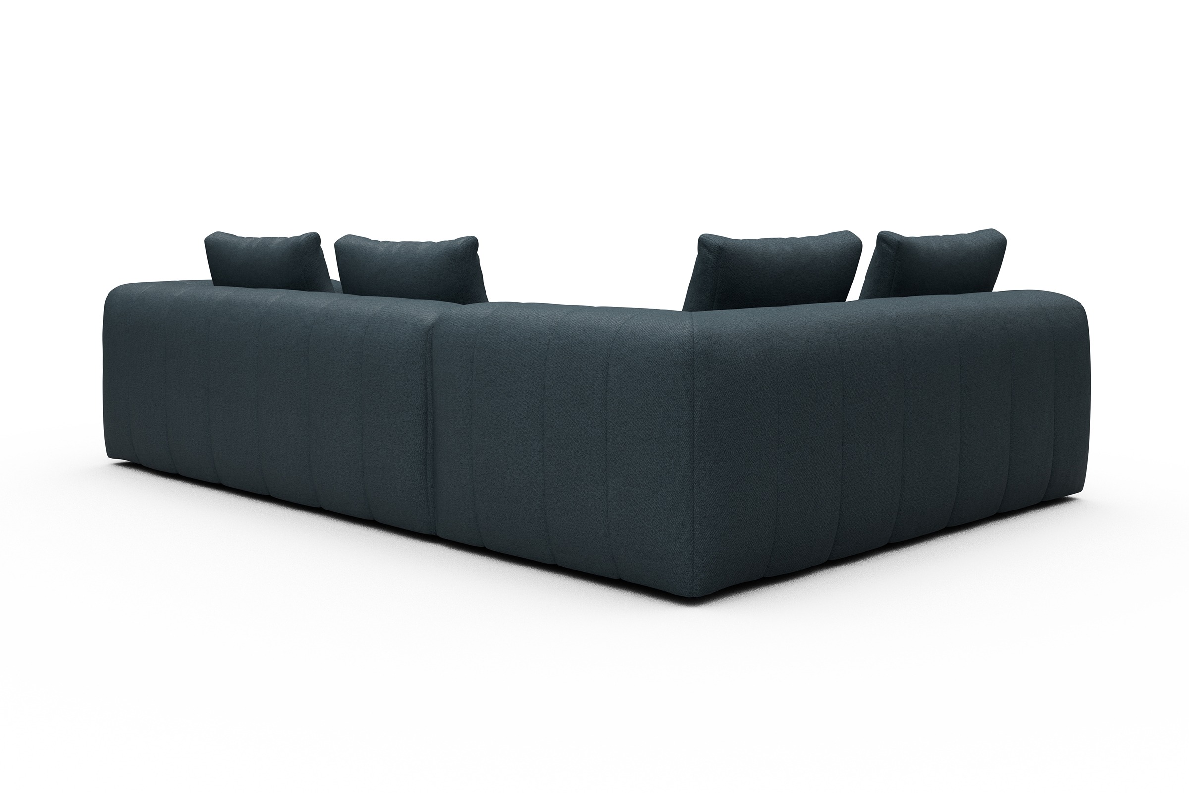 Ecksofa Hugo 2x 2,5-Sitzer Armlehne rechts Denari-Royal-Blue