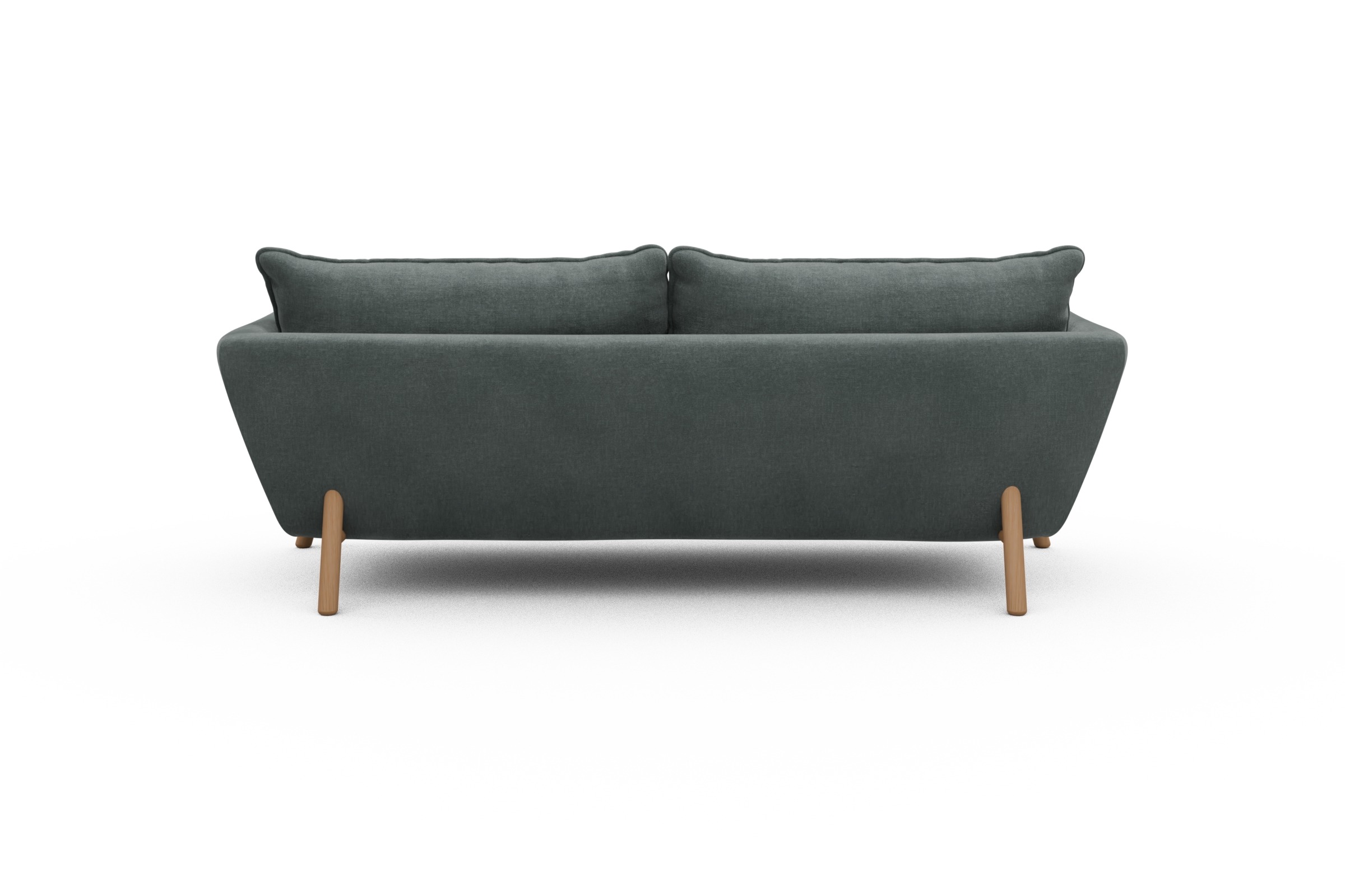 Sofa Emil PREMIUM 3-Sitzer Beinfarbe Eiche Natur Smooth-Silver-Grey