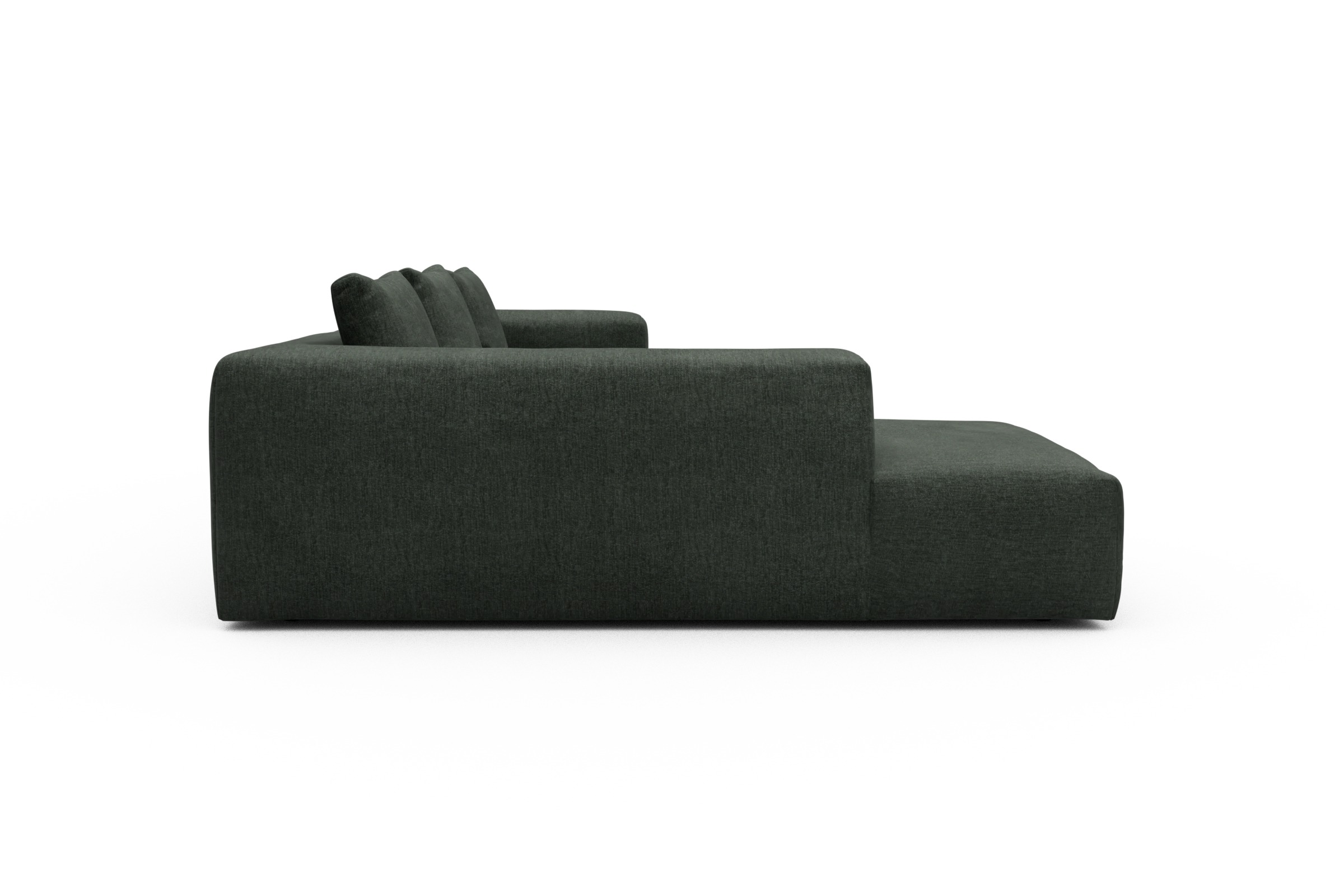 Ecksofa Fred Relax-Ecke links mit 2,5-Sitzer Aivi-Pine-Green