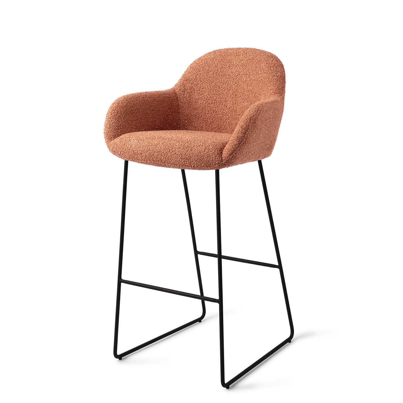 Jesper Home Barhocker Kushi Amber Autumn Slide Schwarz Barhöhe 75 cm