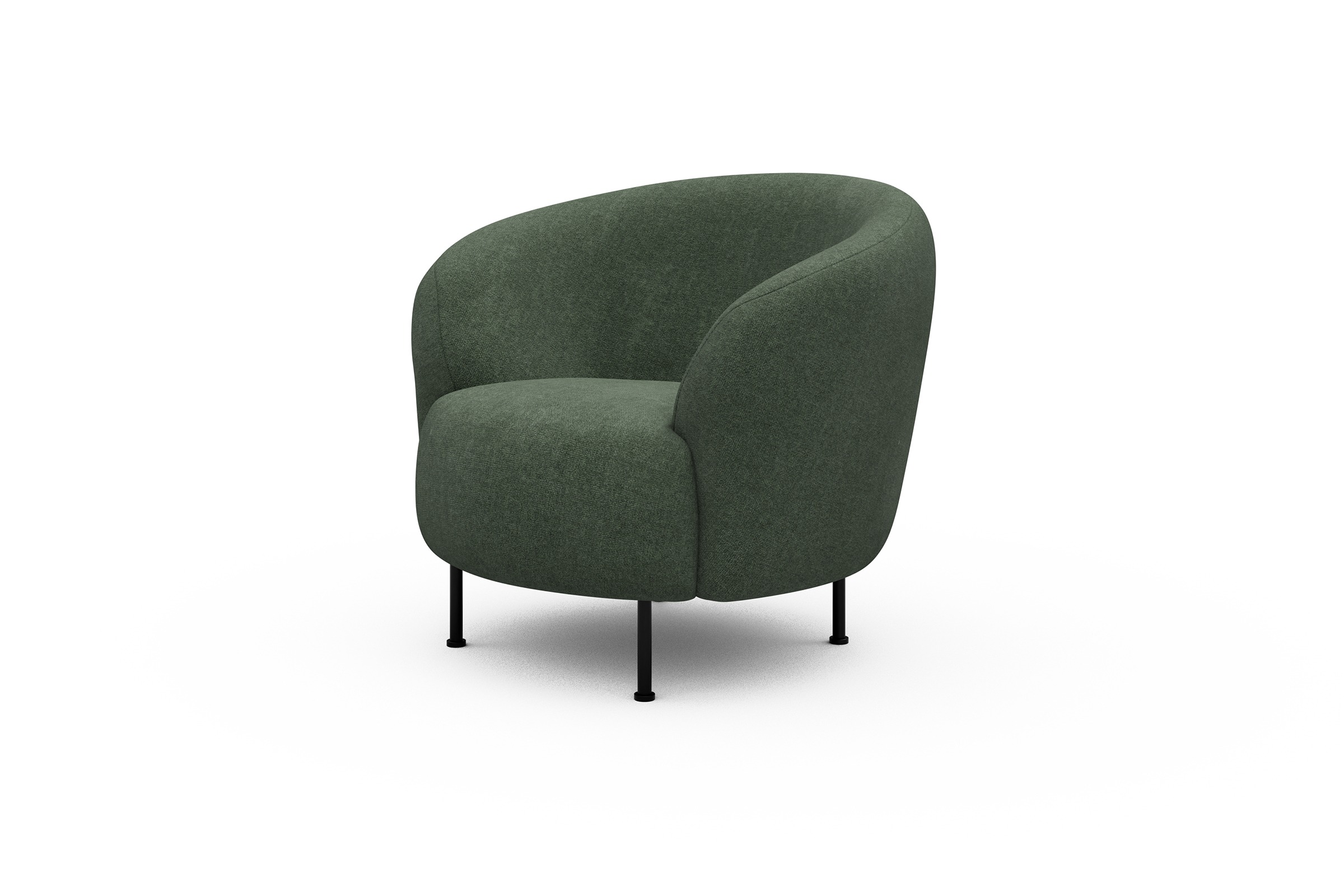 Sessel Ronda Metallbeine Schwarz Casone-Forest-Green