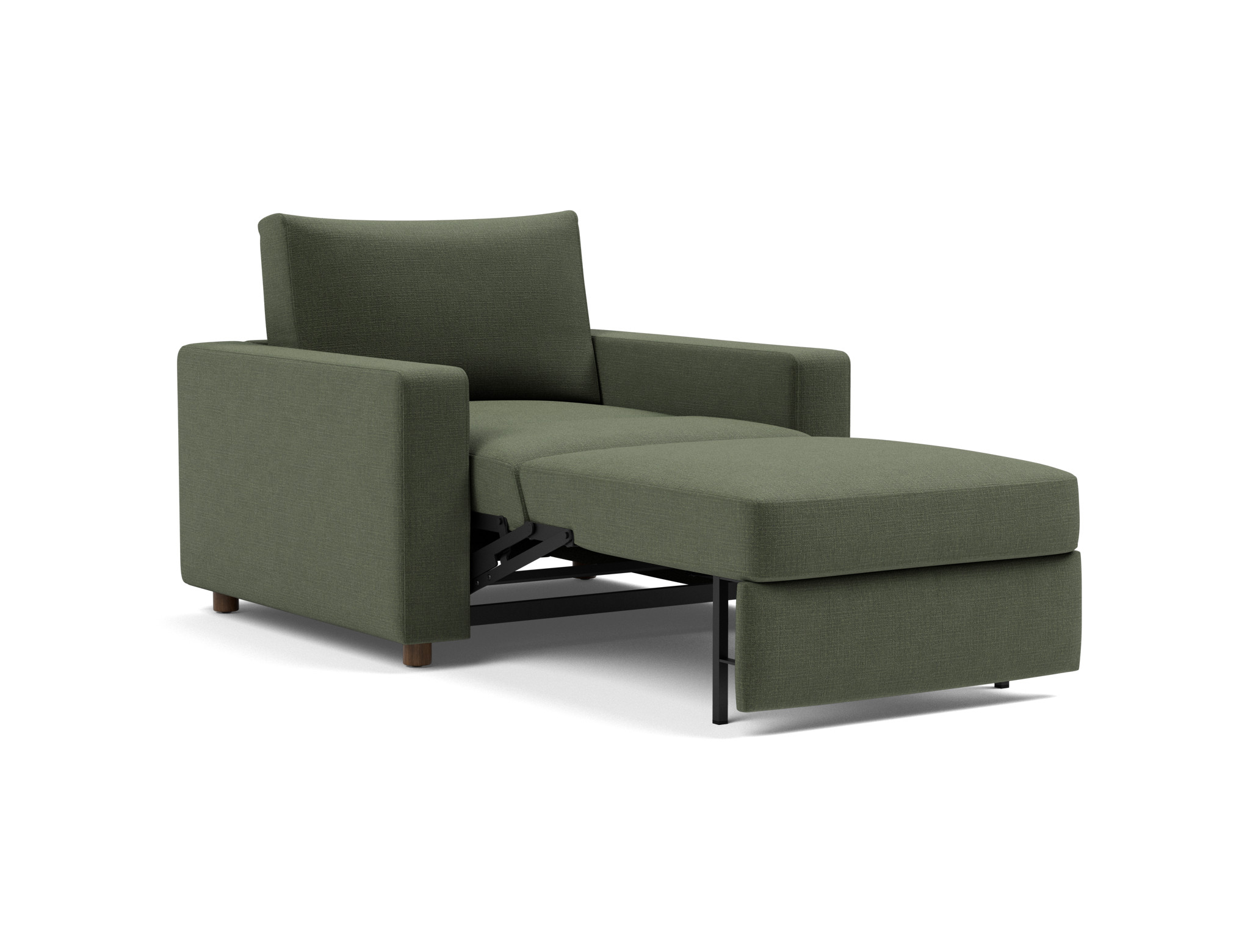 Schlafsessel Neah mit Standard-Armlehnen Chenille Esina 413-Olive-Green