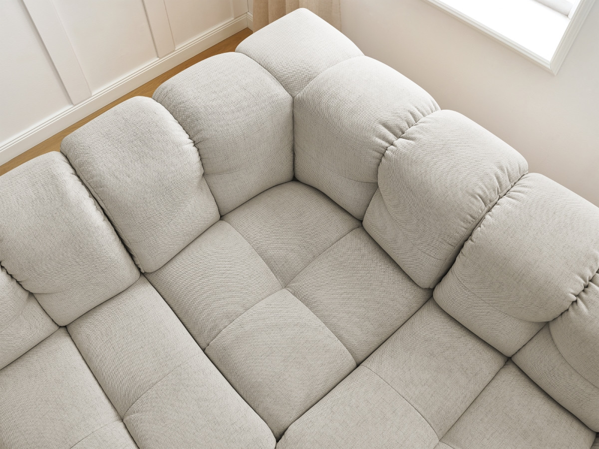Bobochic Cloud Ecksofa 268 × 184 cm Stoff Beige