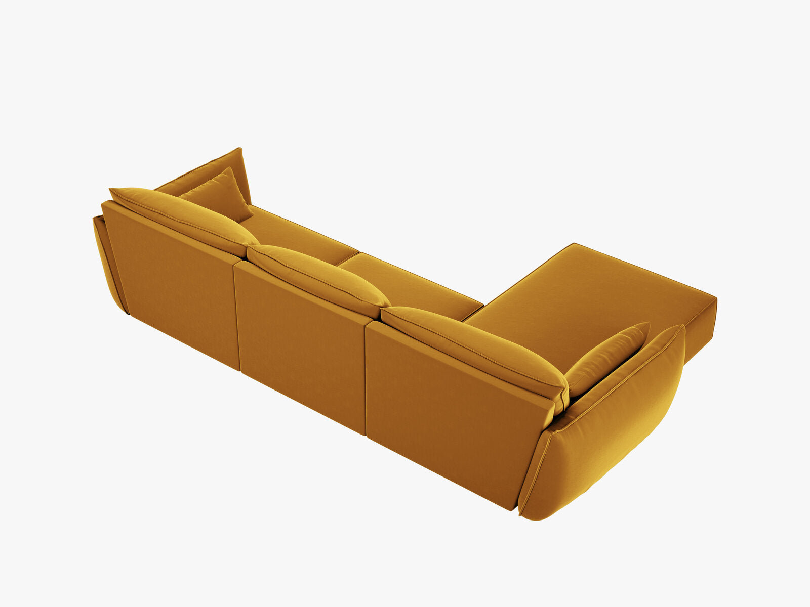 Micadoni Ecksofa Kaelle 4-Sitzer Links Samt Bluvel Gelb