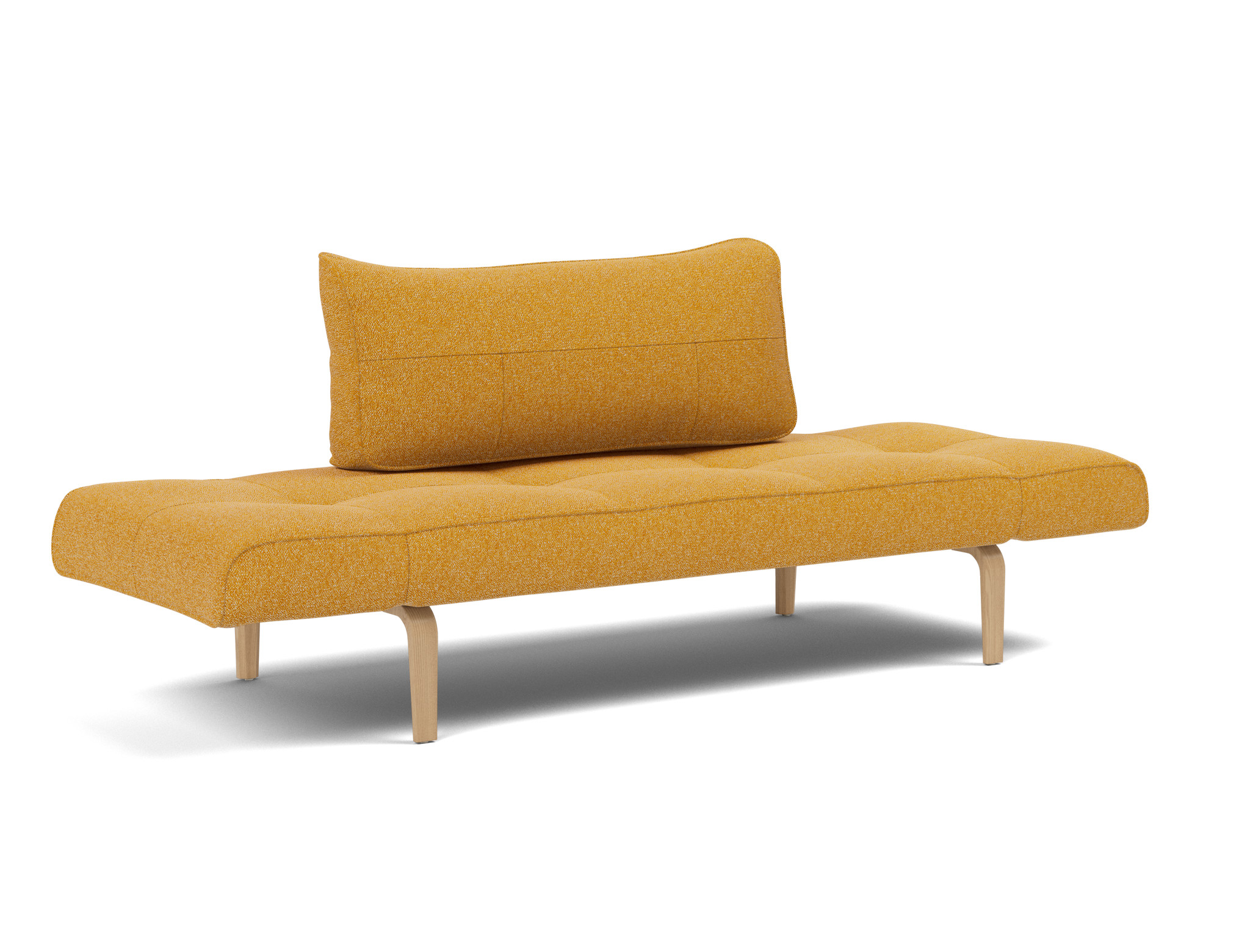 Tagesbett Zeal Boucle Skandi 536-Ochre Beine Bow Eiche