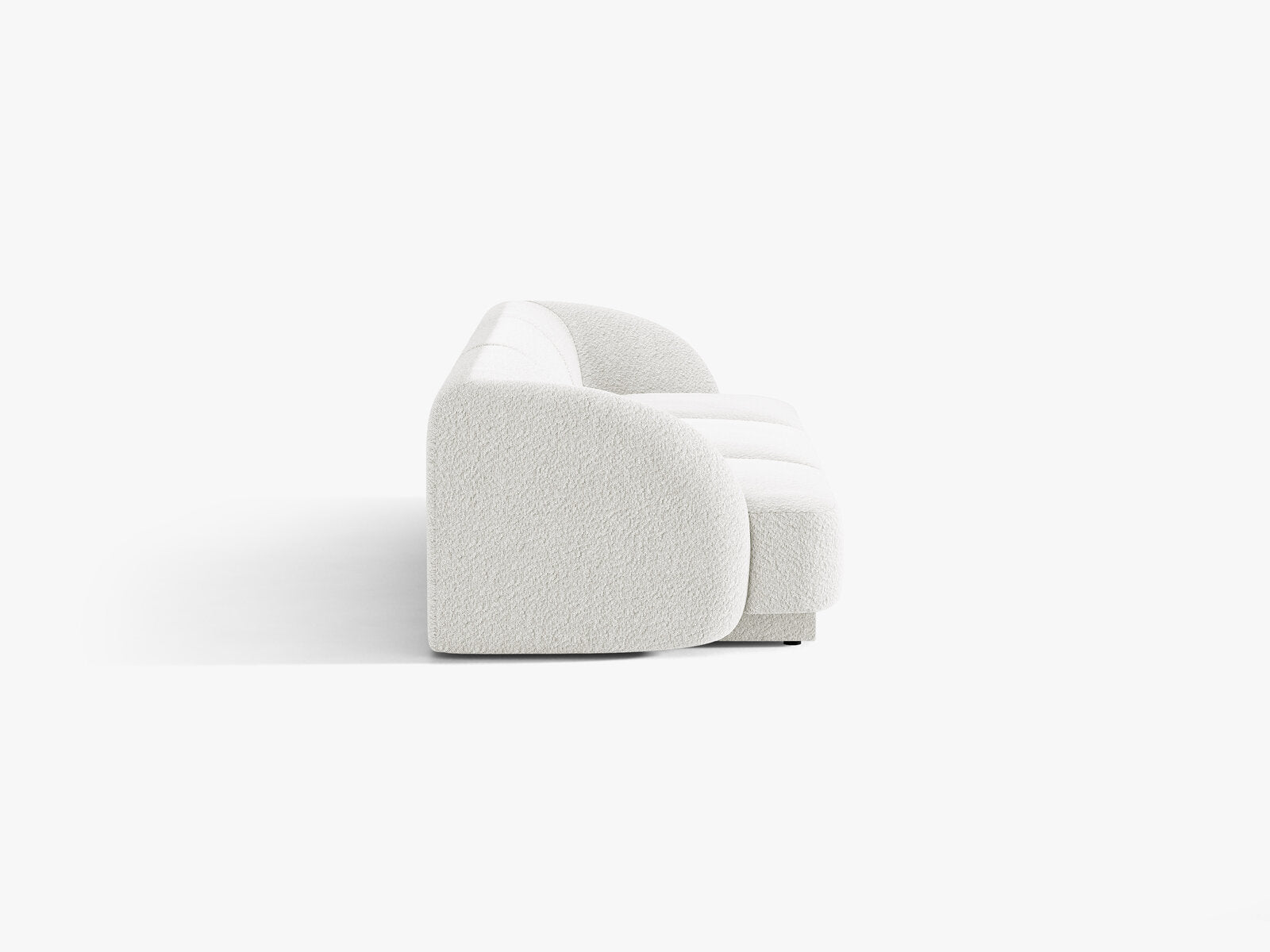 Micadoni Sofa Miley 3-Sitzer Boucle Baloo Weiß