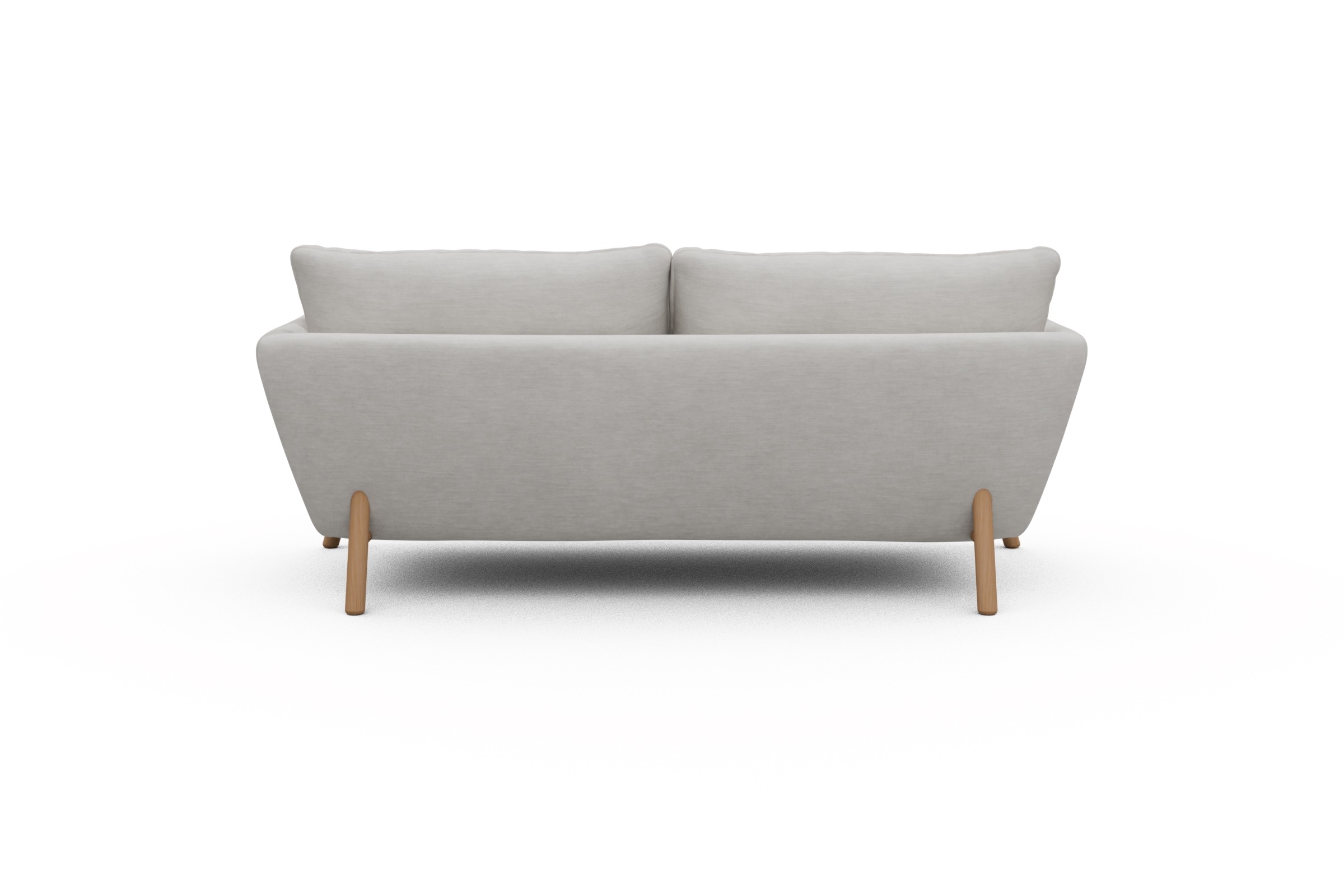 Sofa Emil 2-Sitzer Beinfarbe Eiche Natur Vivus-Dusty-Off-White