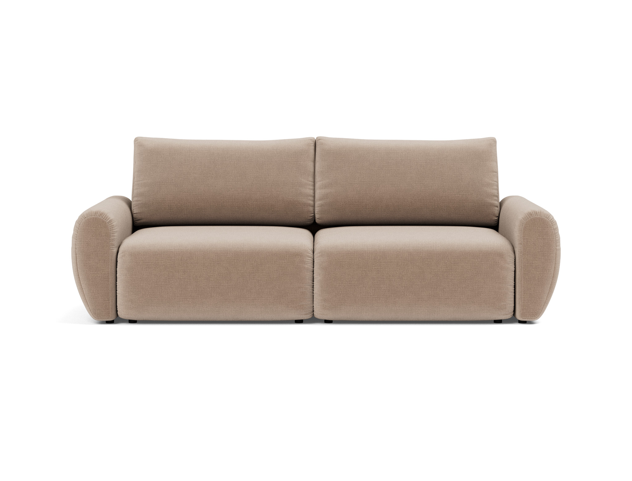 Schlafsofa Norum mit Curve-Armlehnen Chenille Esina 417-Mocha