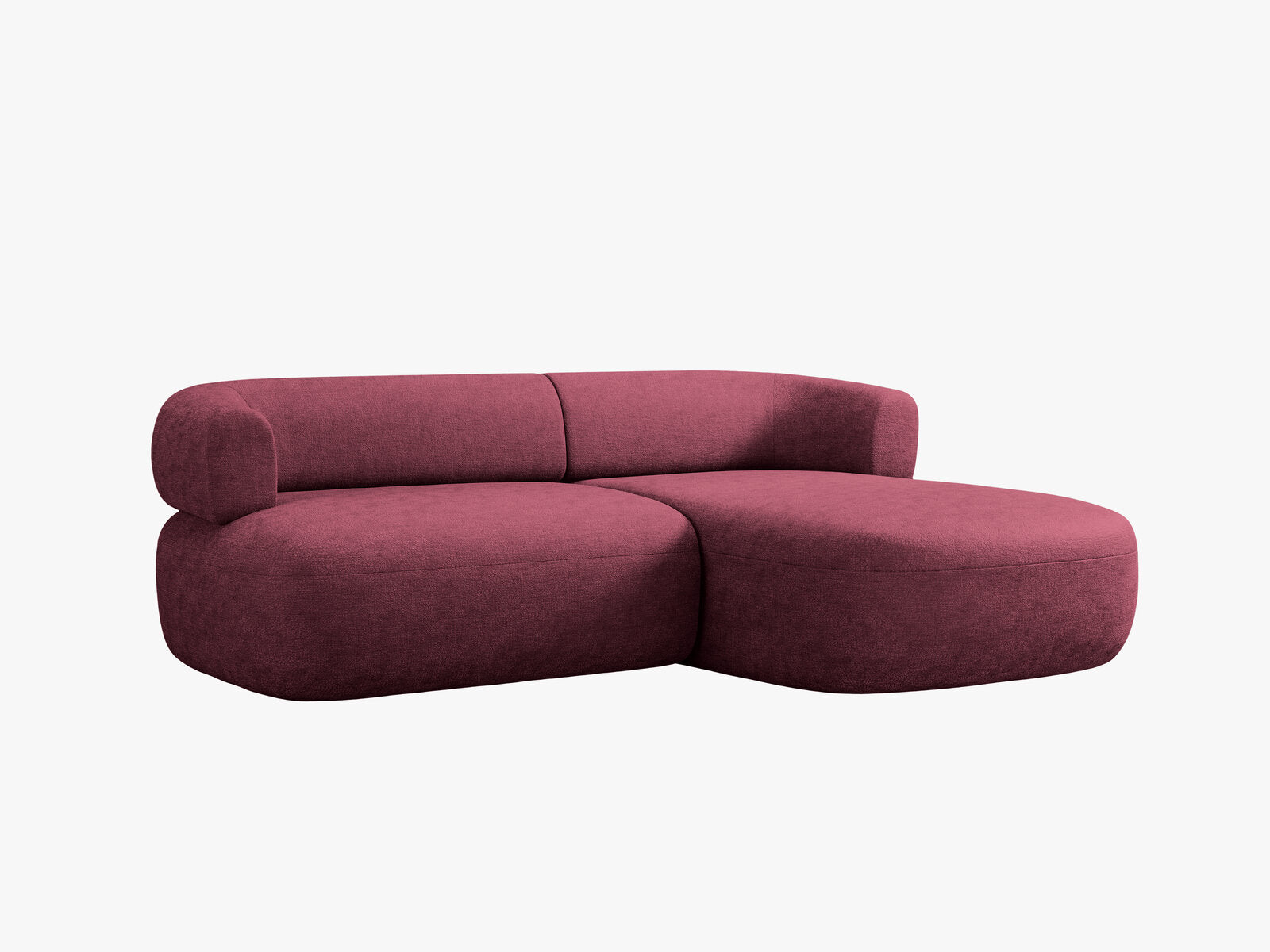 Micadoni 5-Sitzer Ecksofa Jenny Kleine Version Rechts Chenille Perfect Harmony Kirschbaum