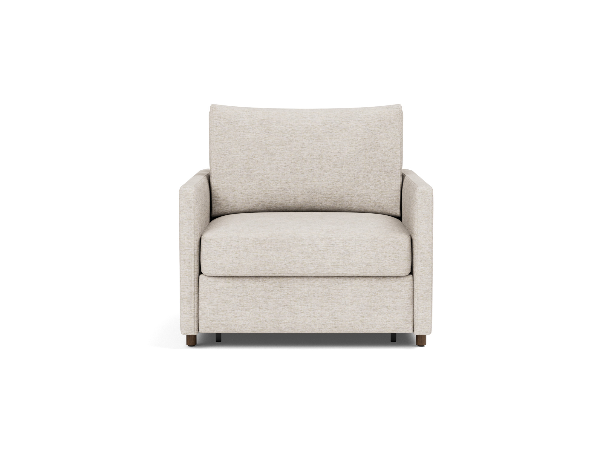 Schlafsessel Neah mit Slim-Armlehnen Chenille Yuveno 470-Natural