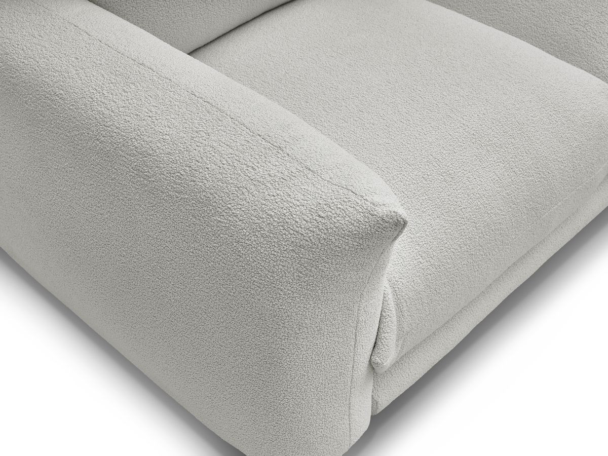 Bobochic Ernest Ecksofa Bouclé-Stoff Hellgrau