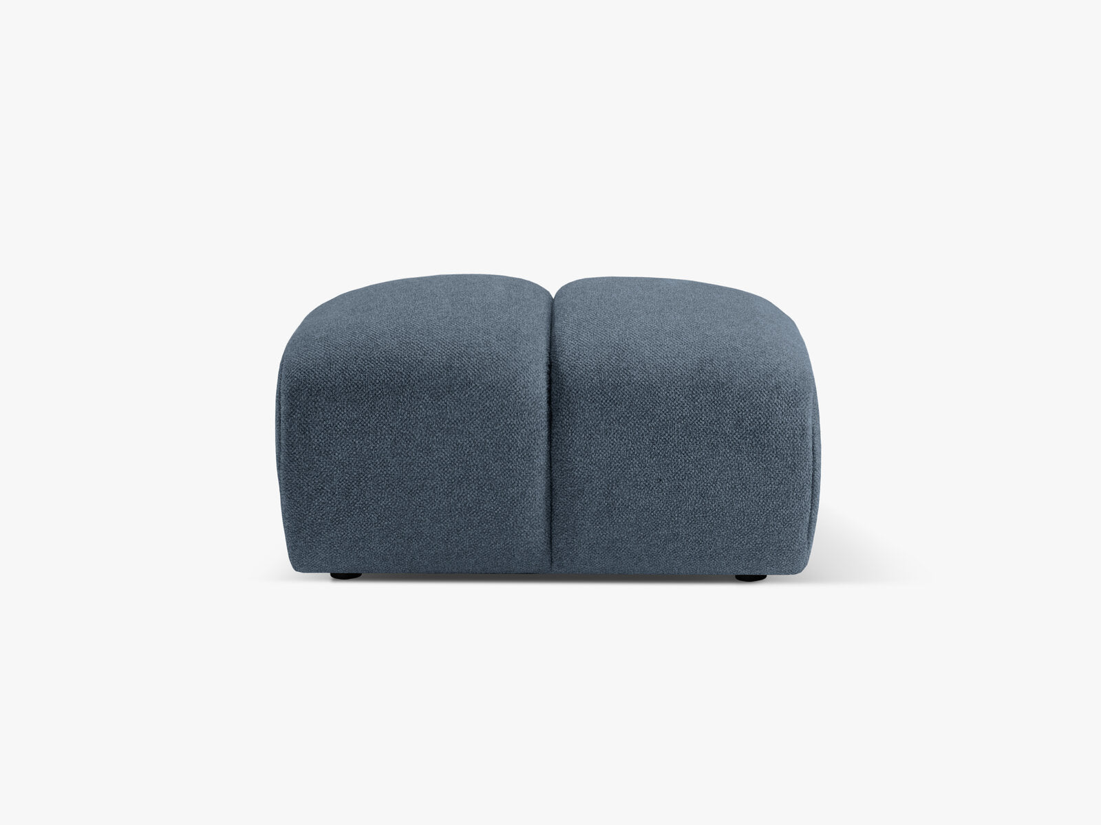 Micadoni Hocker Diana Strukturierter Samtstoff Bubble Jeansblau