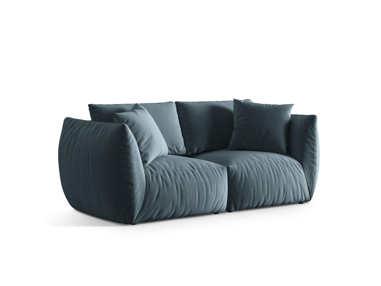 Micadoni Sofa Chris 3-Sitzer Samt Pastellblau