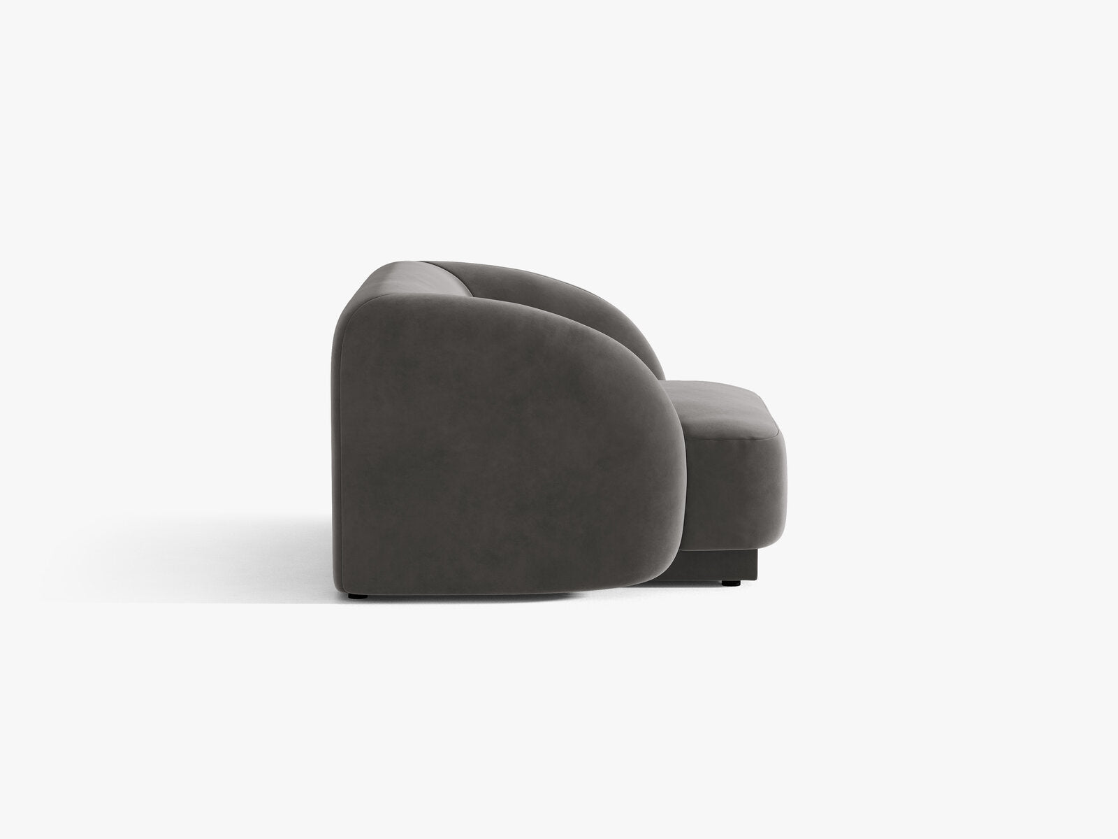 Micadoni Sessel Miley 1-Sitzer Samt Venus Grau