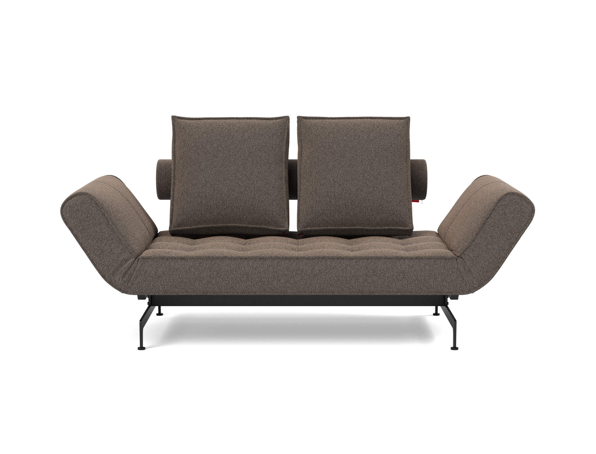 Tagesbett Ghia Boucle Skandi 530-Taupe Beine Laser schwarz